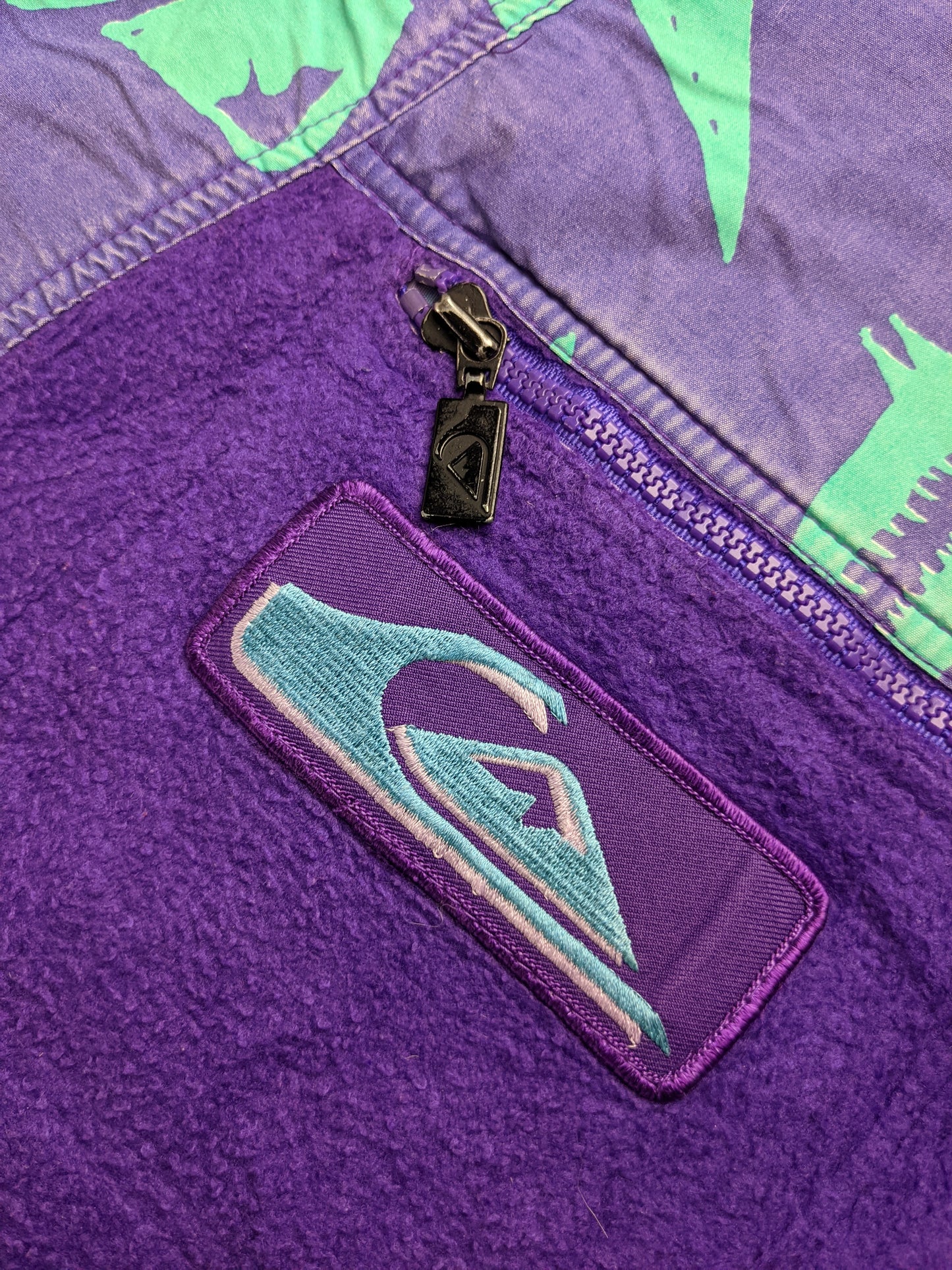 90s Quiksilver Crazy Fleece Purple M