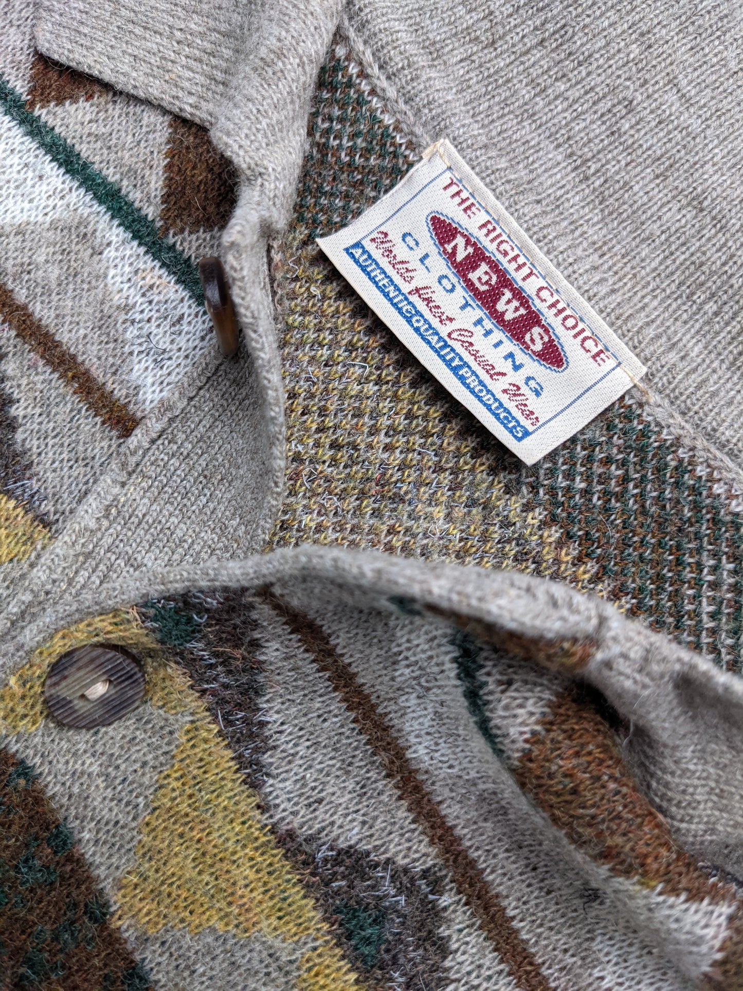 90s The right choice knit Beige XL