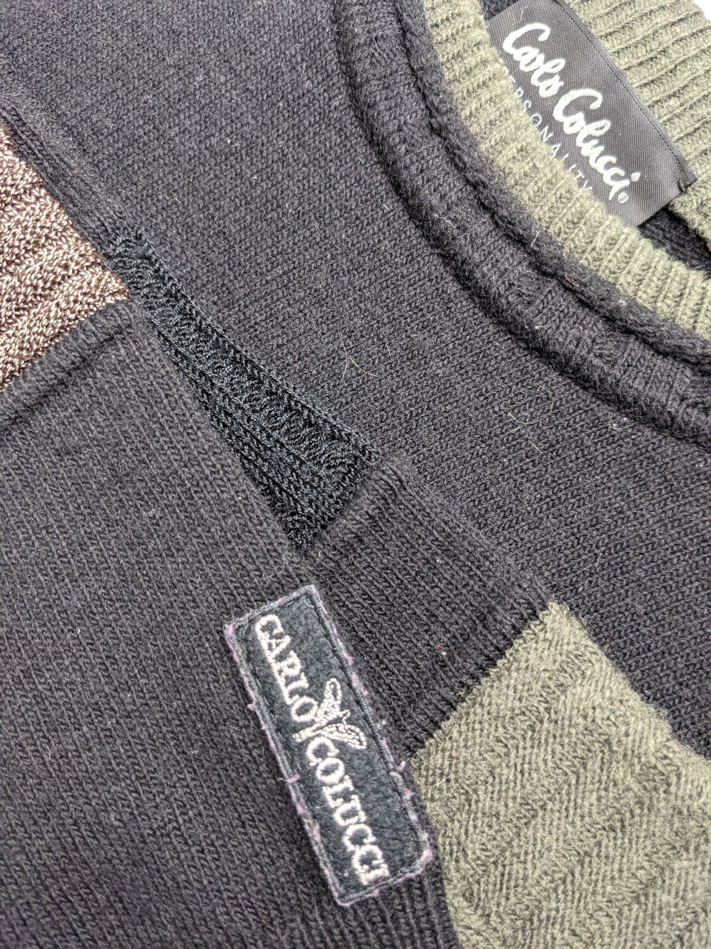 90s Carlo Collucci Knit Black M