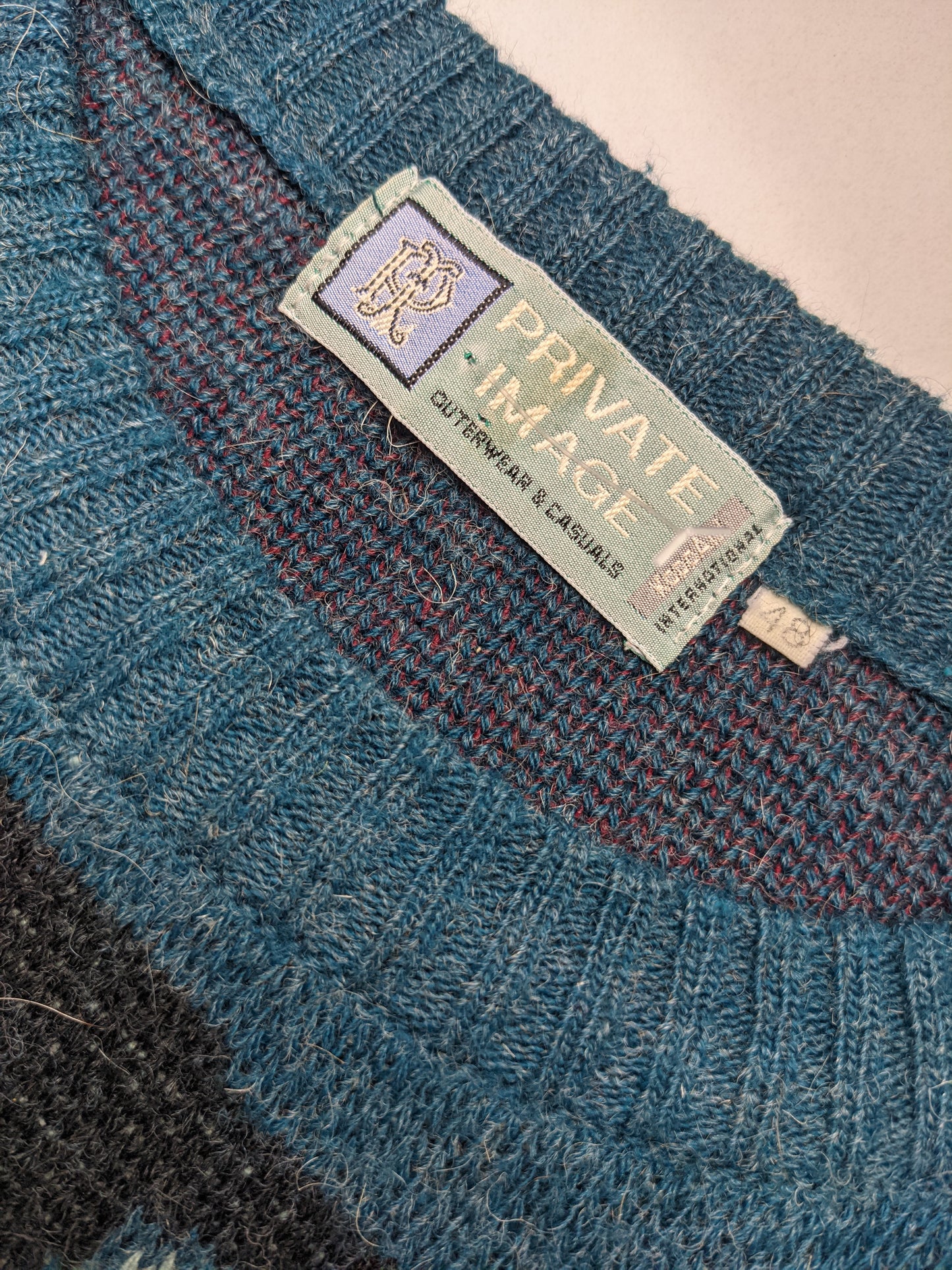 80s Private Image Knit Green M
