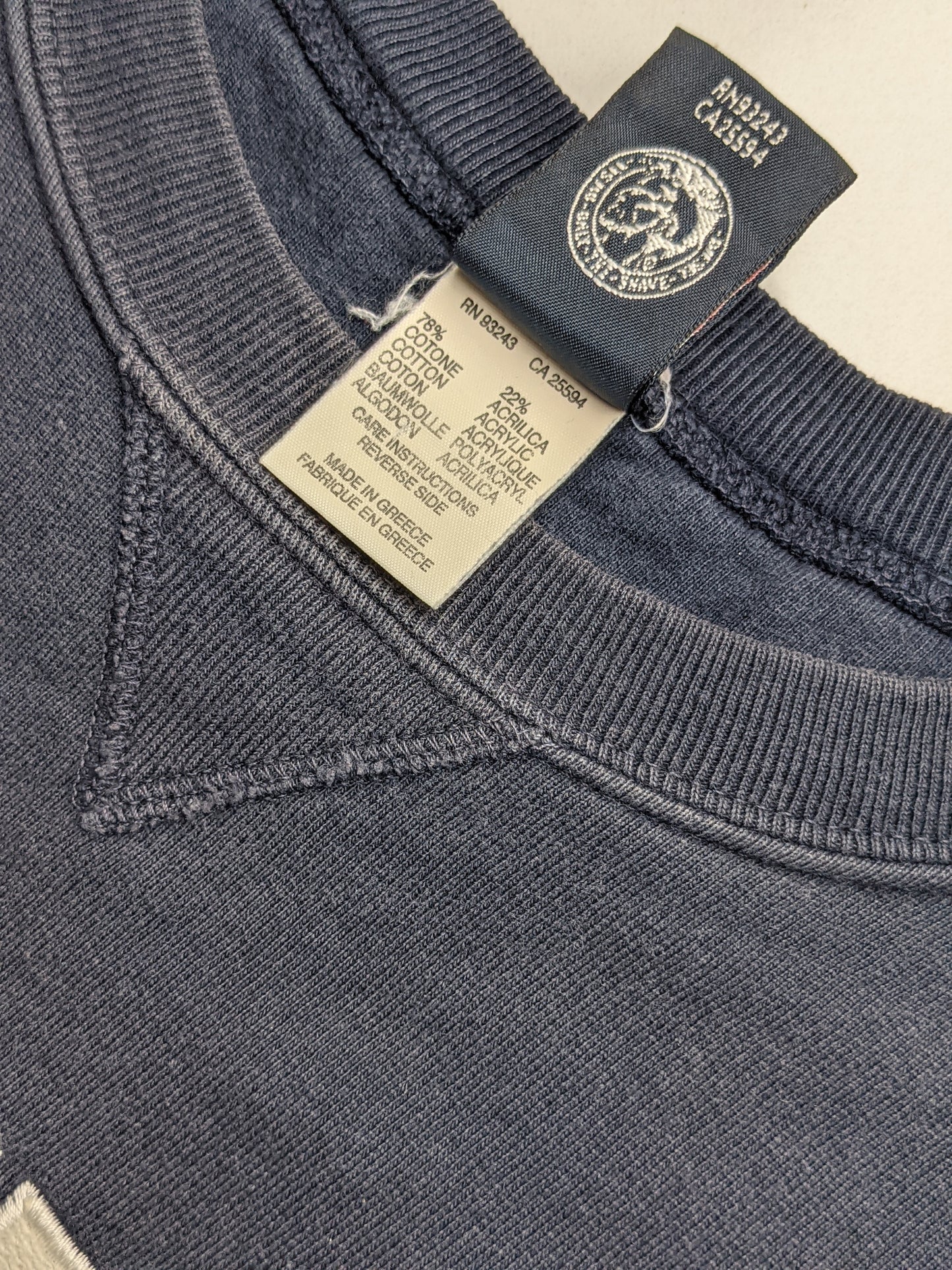 00s Diesel Sweatshirt Navy Red