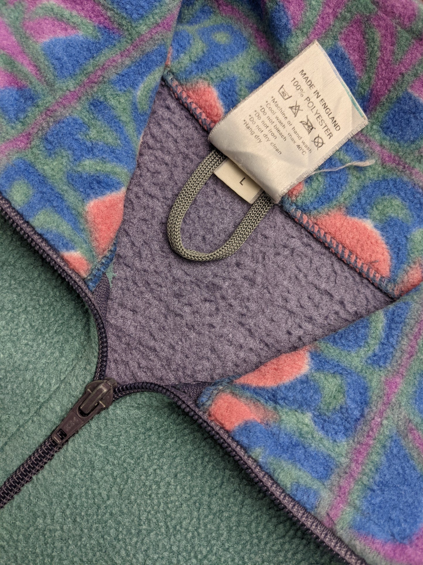 80s Salewa Crazy Fleece Green Purple M