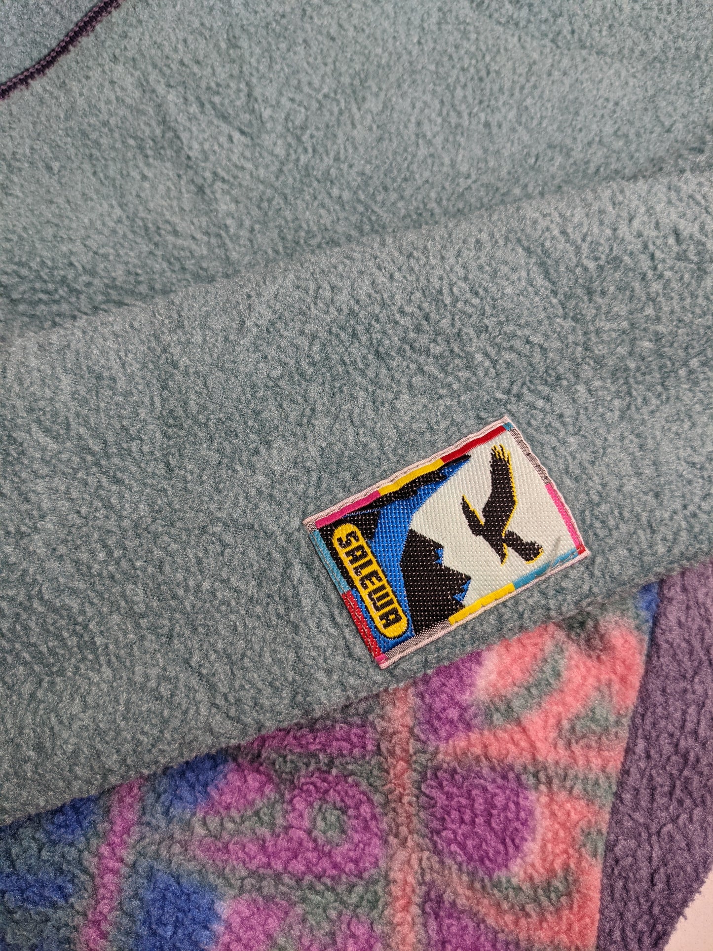 80s Salewa Crazy Fleece Green Purple M