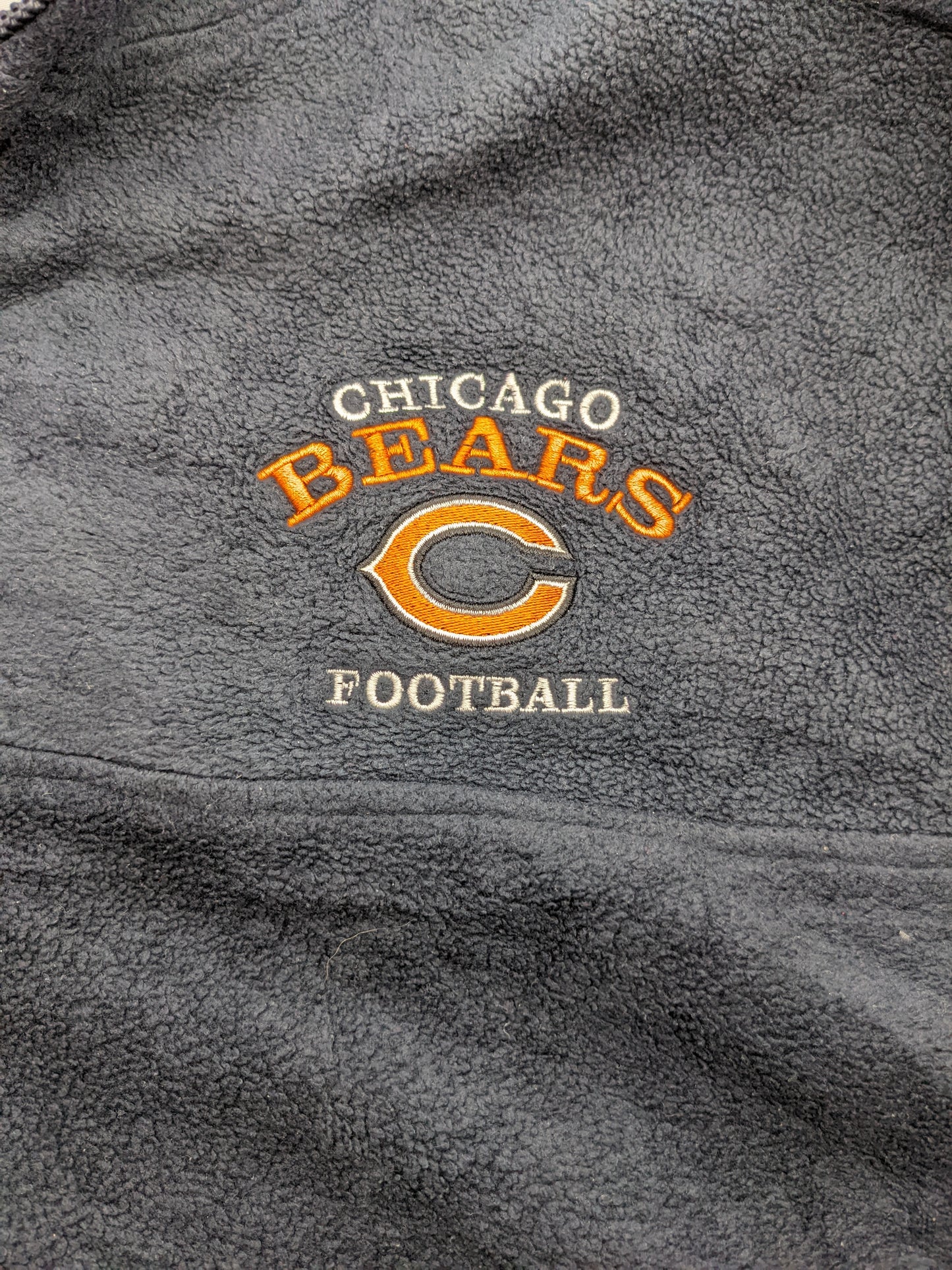 00s Chicago Bears NFL Fleece Navy Orange XL