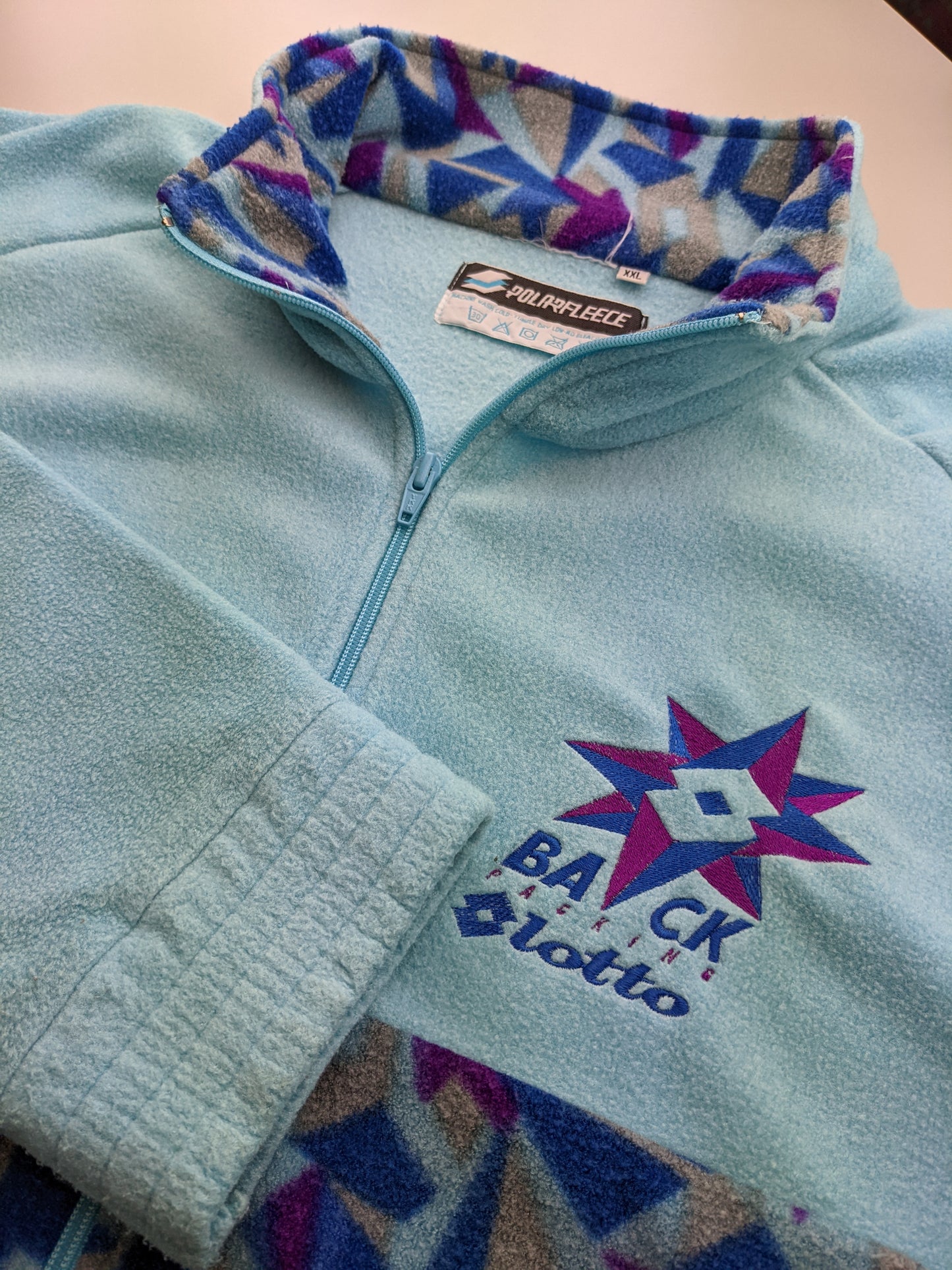 90s Lotto Crazy Fleece Babyblue XXL