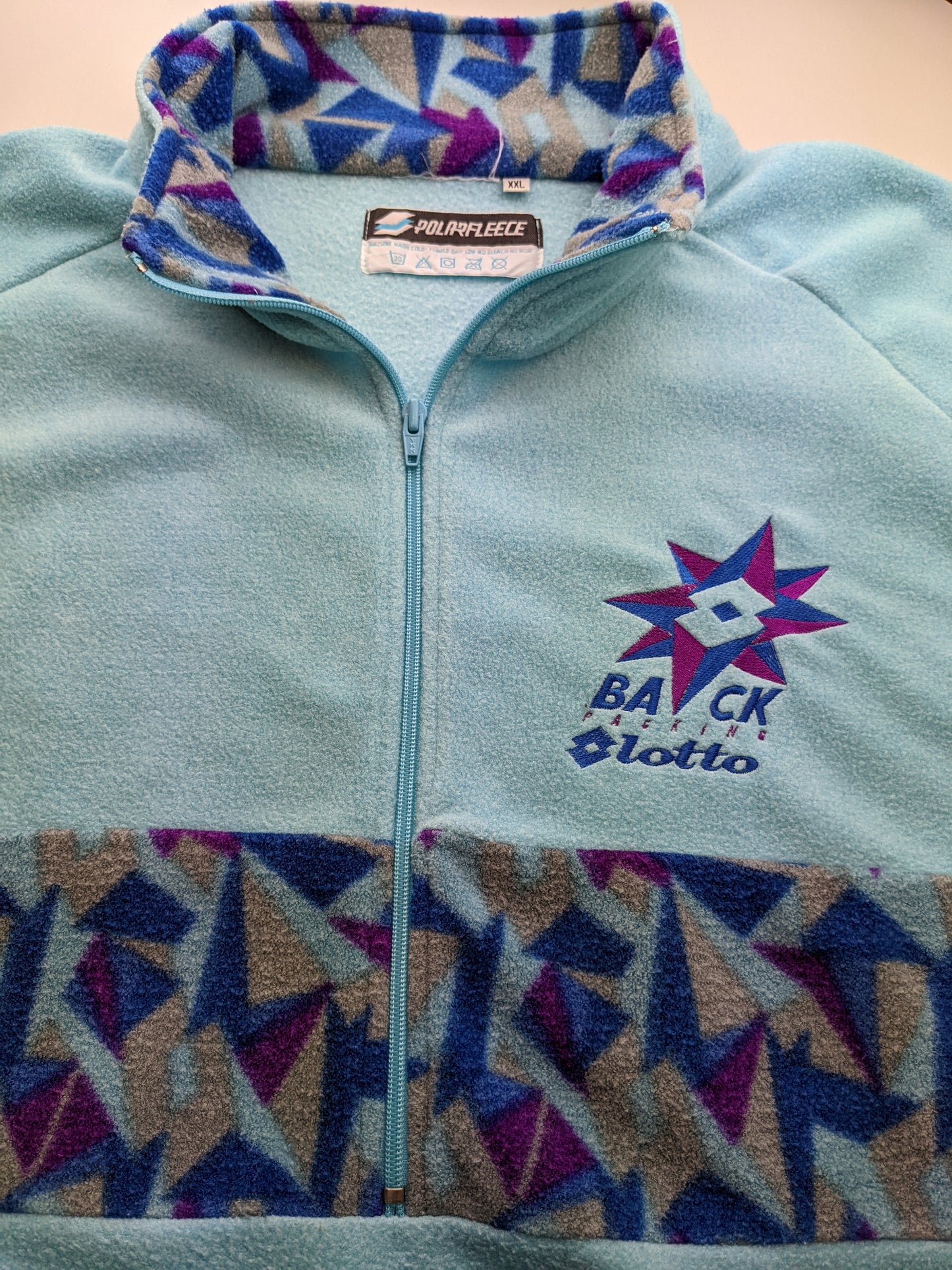90s Lotto Crazy Fleece Babyblue XXL