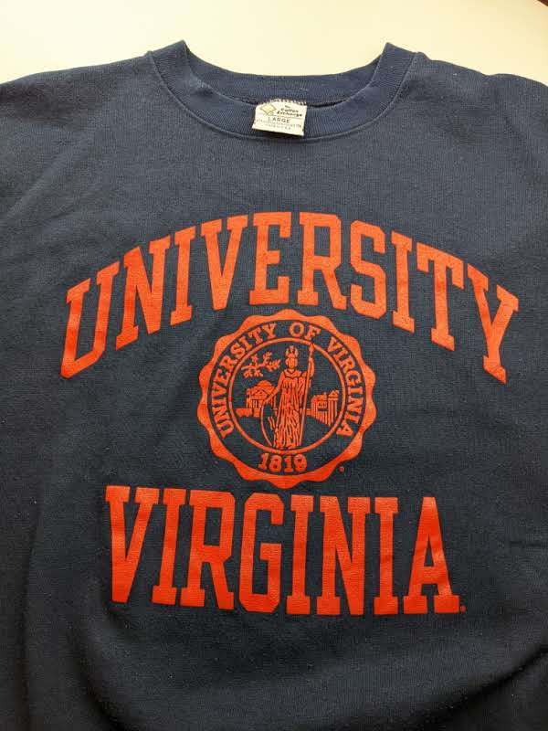 90s University of Virginia NCAA Sweatshirt Navy L