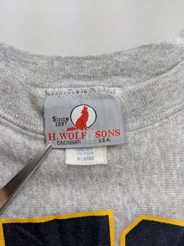90s West Virginia NCAA Sweatshirt Grey XL