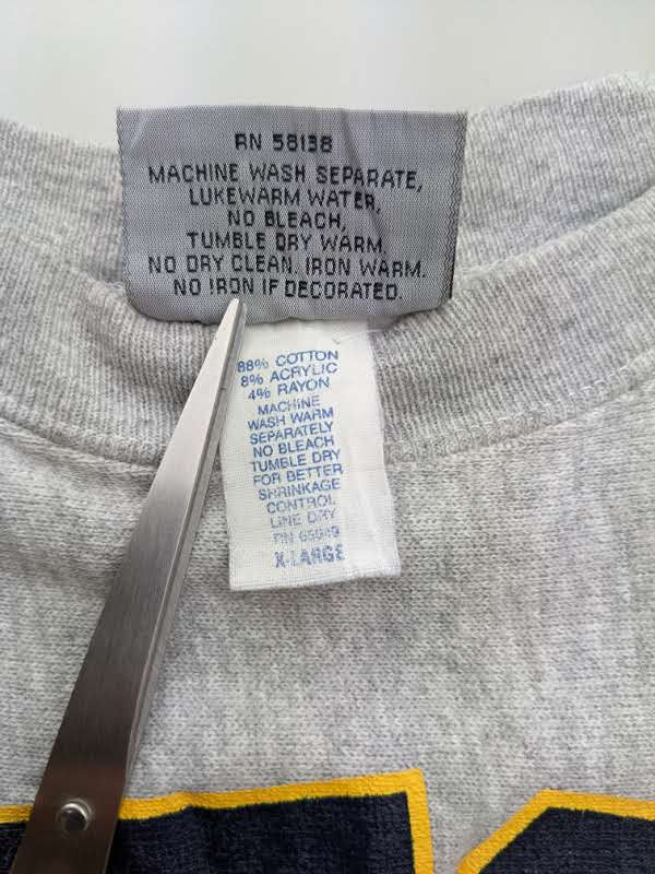 90s West Virginia NCAA Sweatshirt Grey XL