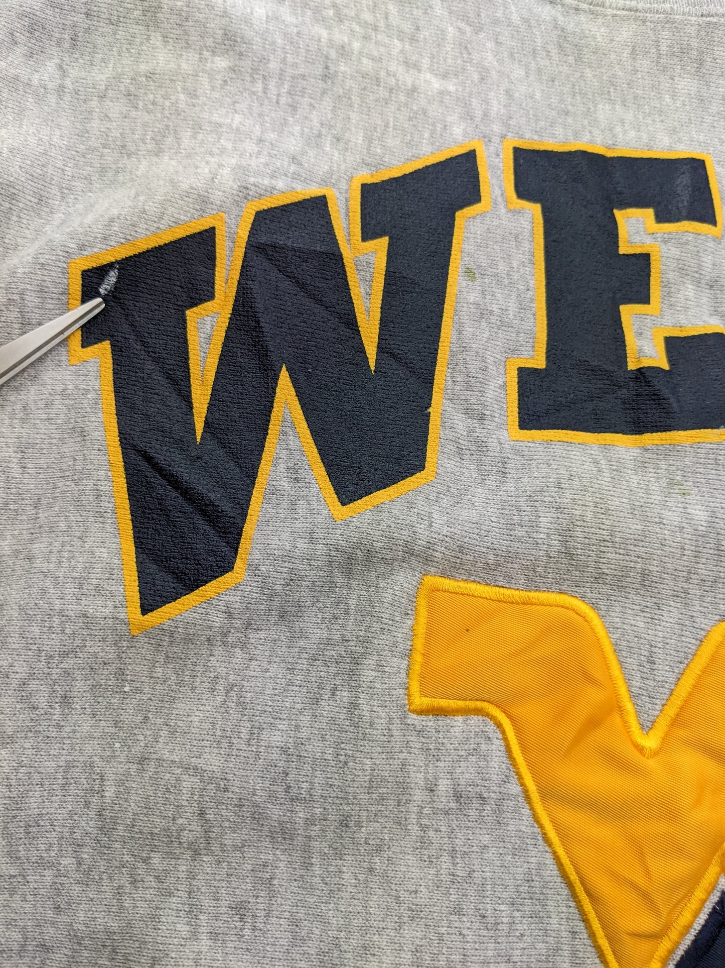 90s West Virginia NCAA Sweatshirt Grey XL