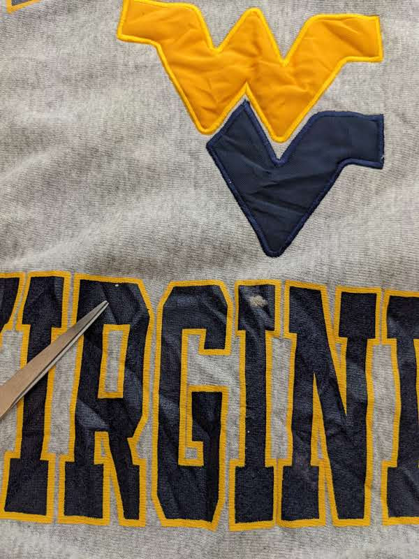 90s West Virginia NCAA Sweatshirt Grey XL