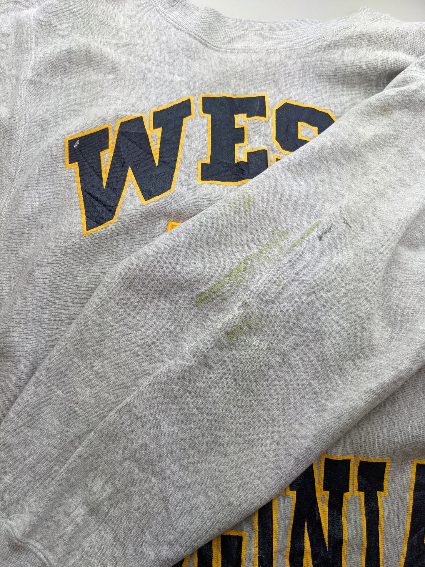 90s West Virginia NCAA Sweatshirt Grey XL