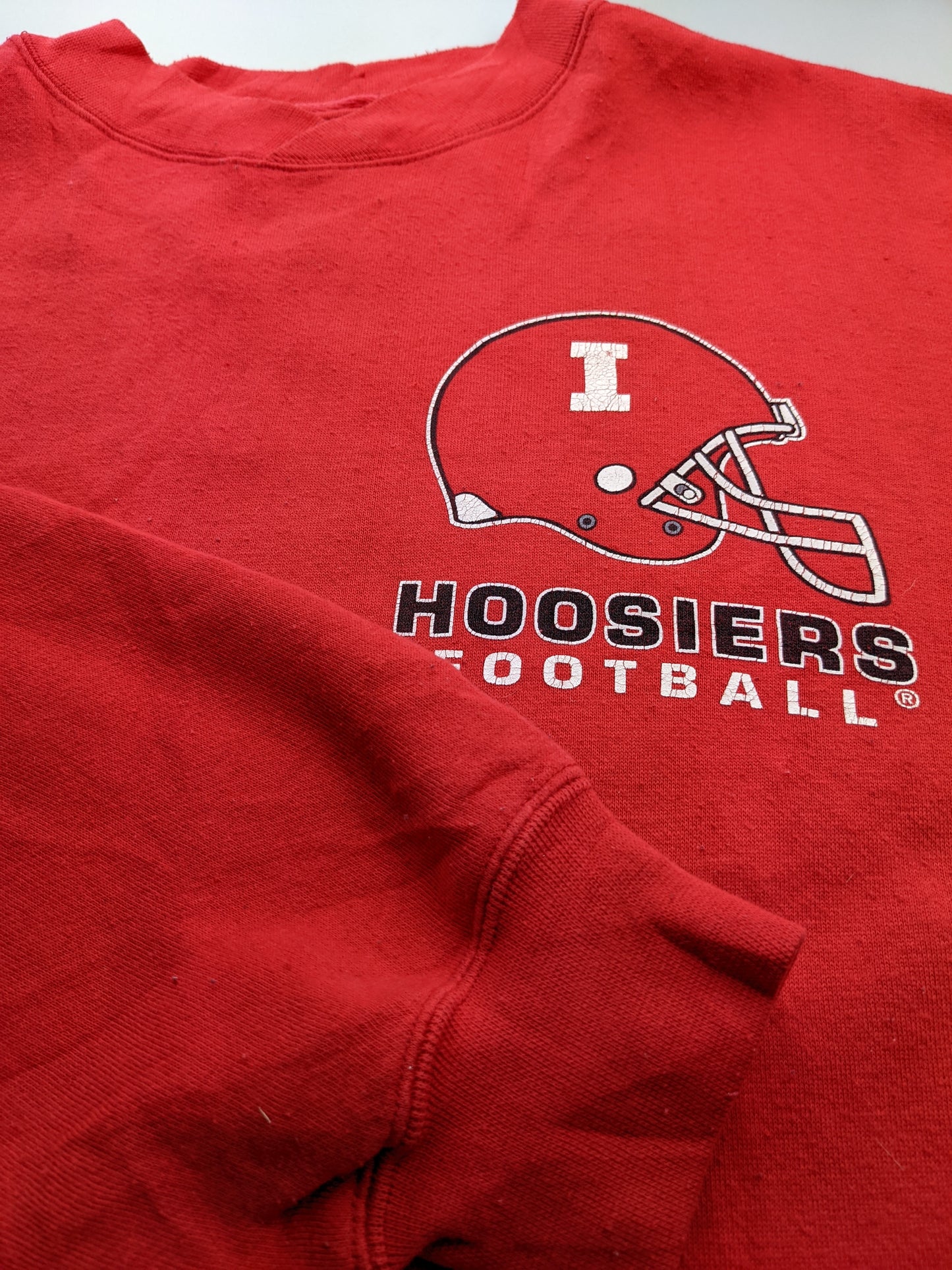 90s Indiana Hoosiers Football Sweatshirt Red L
