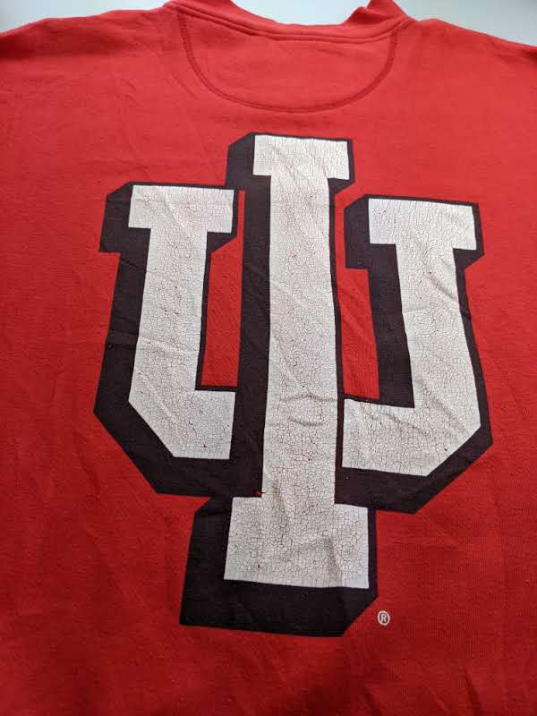 90s Indiana Hoosiers Football Sweatshirt Red L