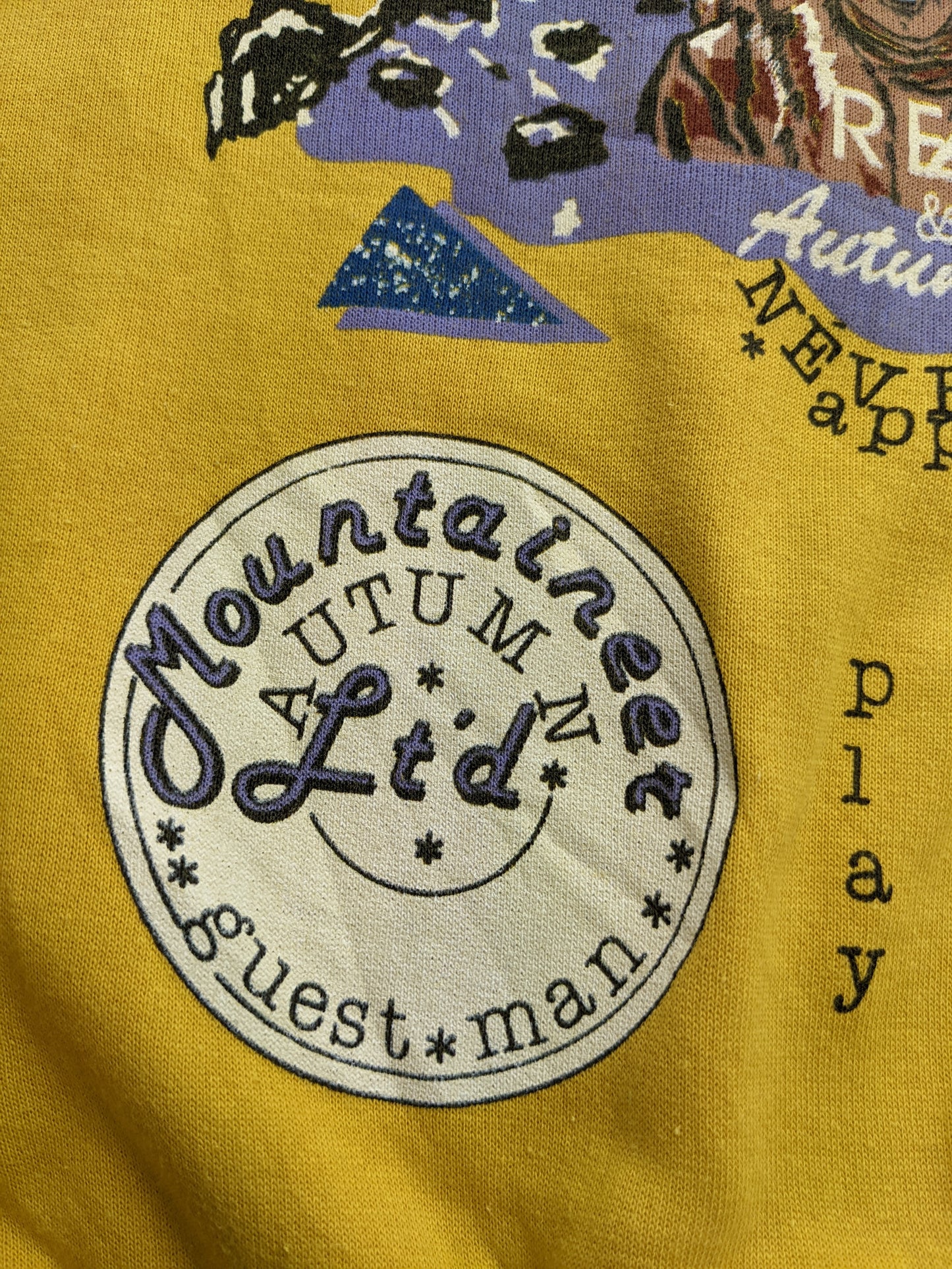 90s Unbranded Sweatshirt Yellow S