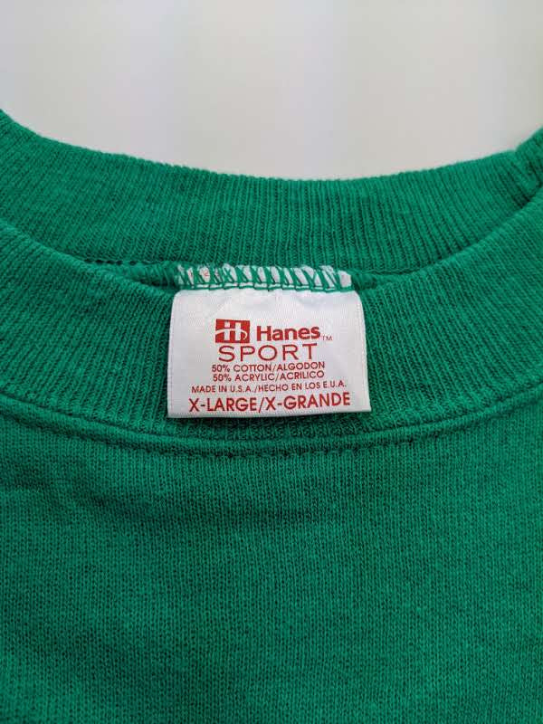 90s Hanes Sweatshirt Green XL/L