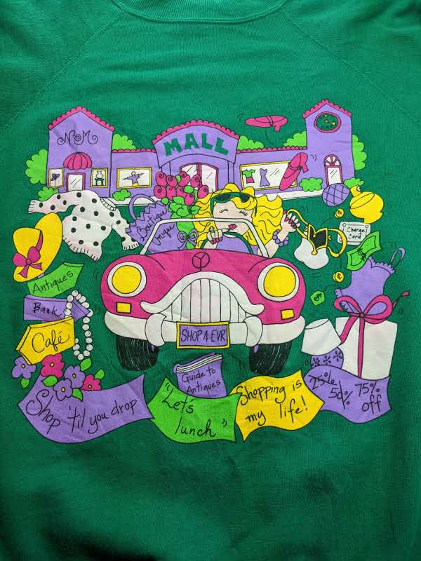 90s Hanes Sweatshirt Green XL/L