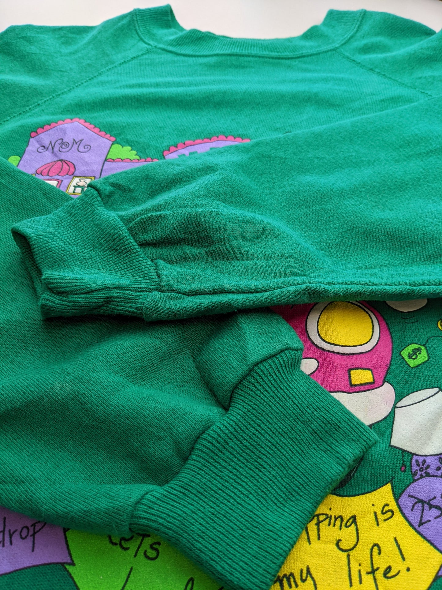 90s Hanes Sweatshirt Green XL/L
