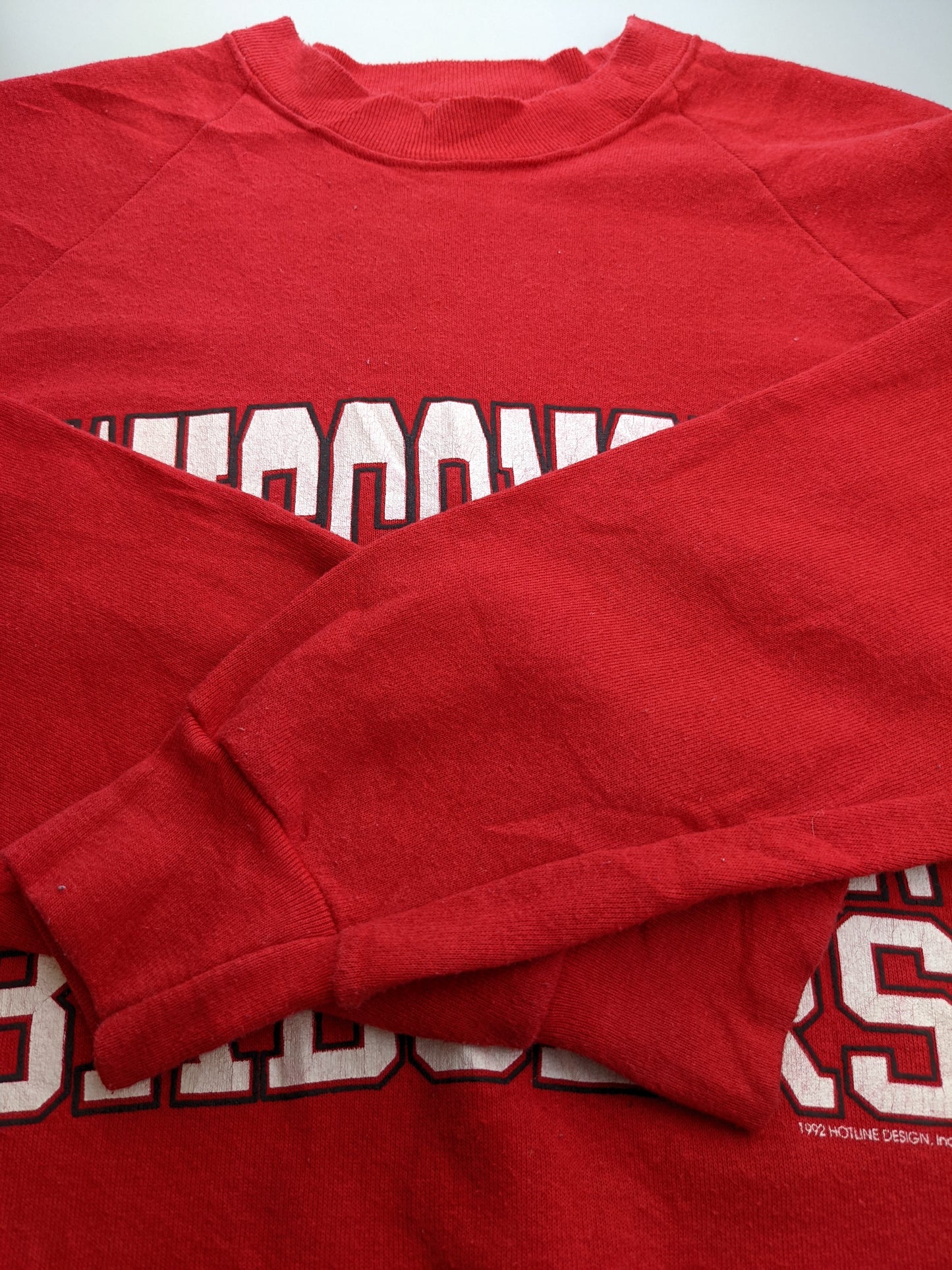 90s Wisconsin Badgers Screen Stars Sweatshirt Red M/L