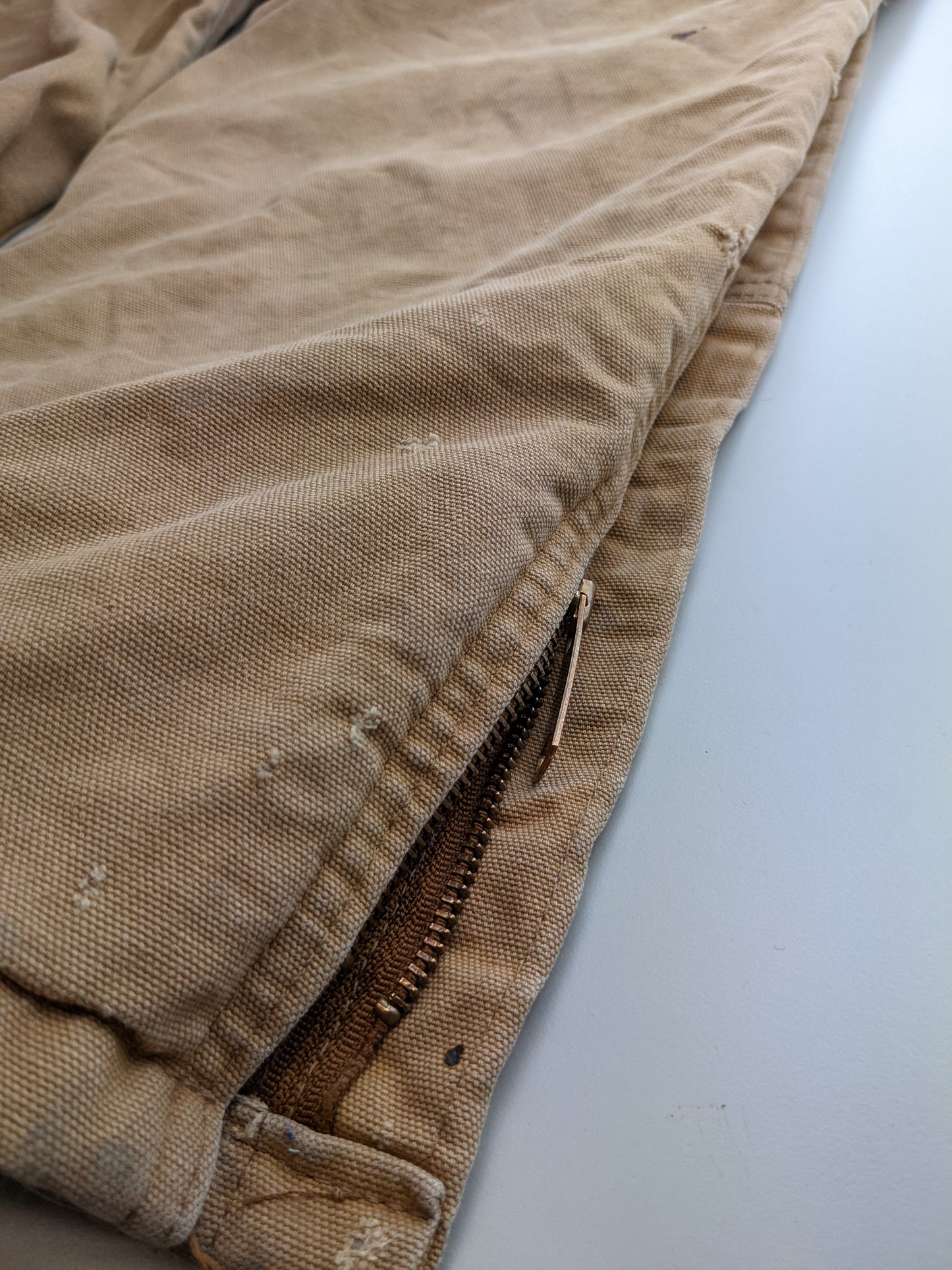 90s Carhartt Dungaree Beige Brown 32x30