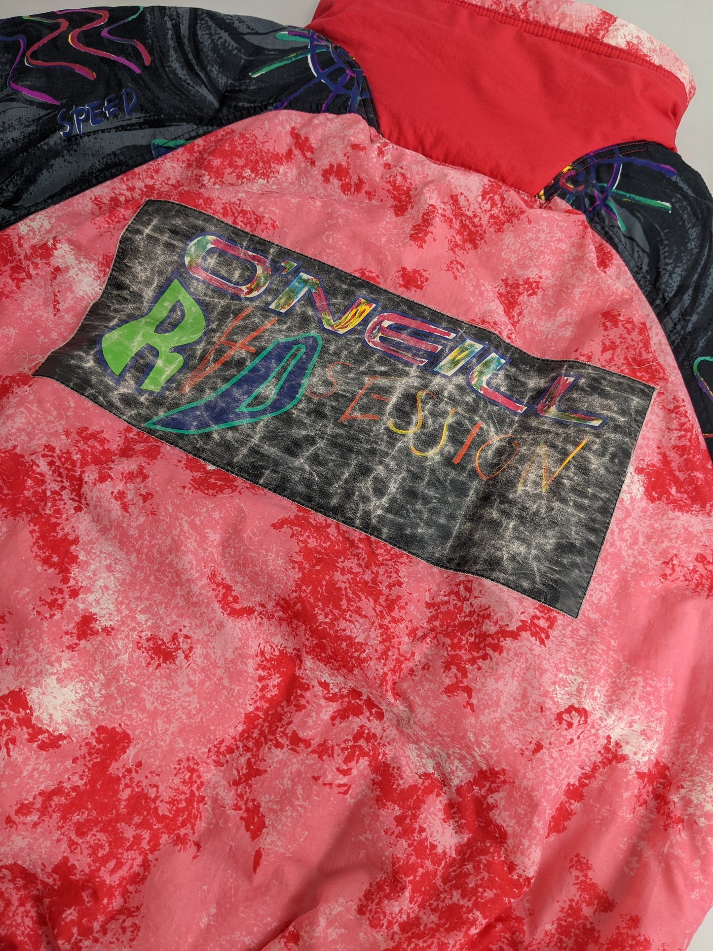 90s O`Neill Jacket Red Black S/M