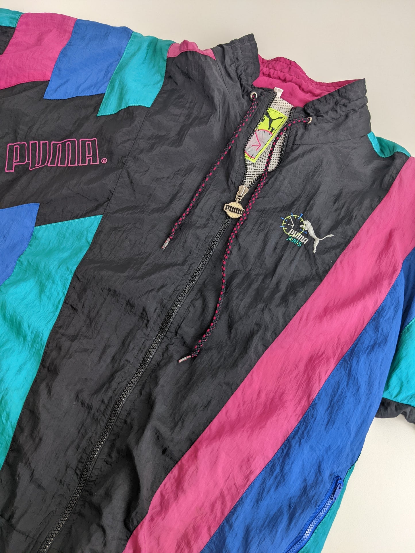 90s Puma Trackjacket Black Pink M