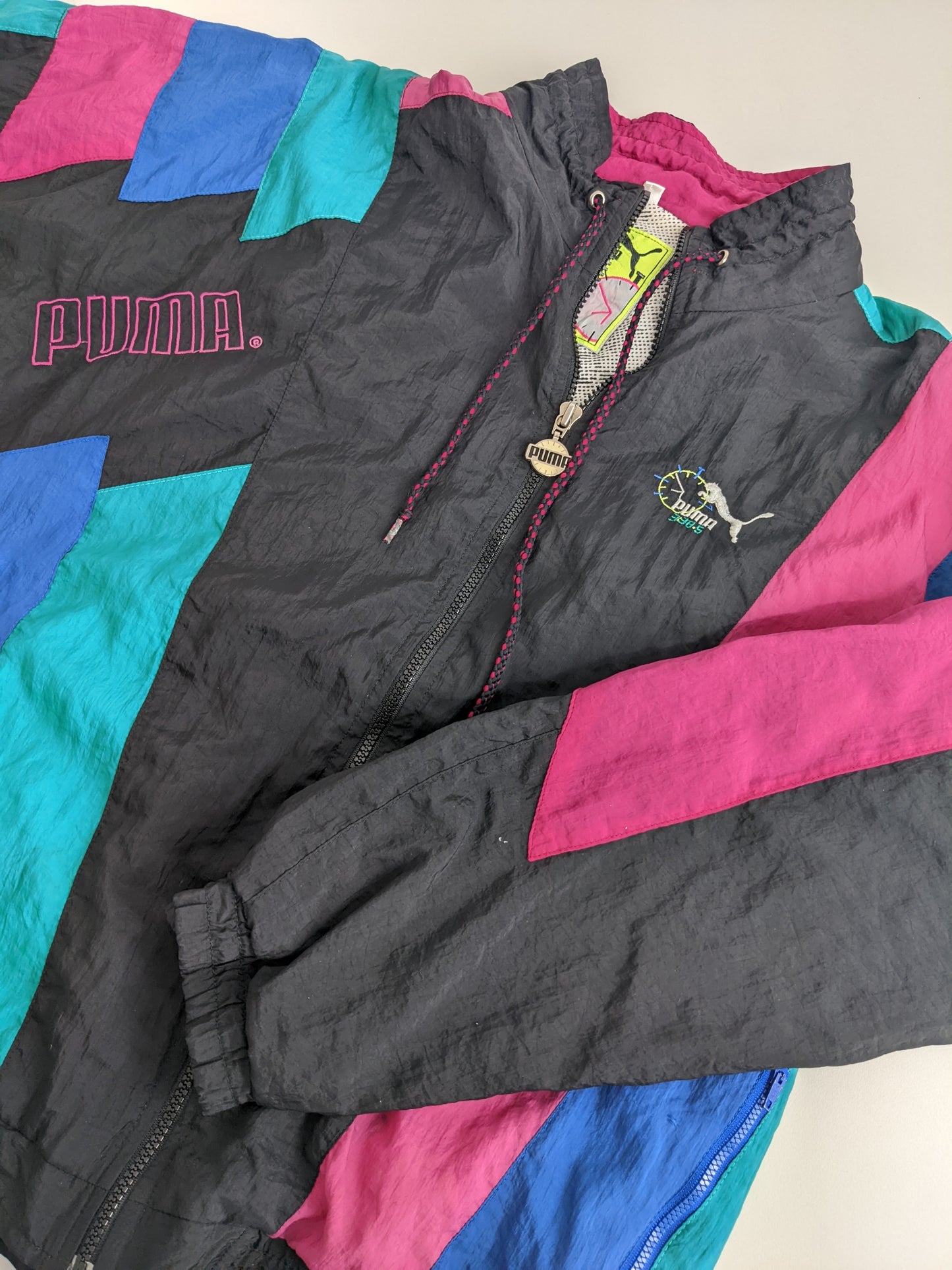 90s Puma Trackjacket Black Pink M