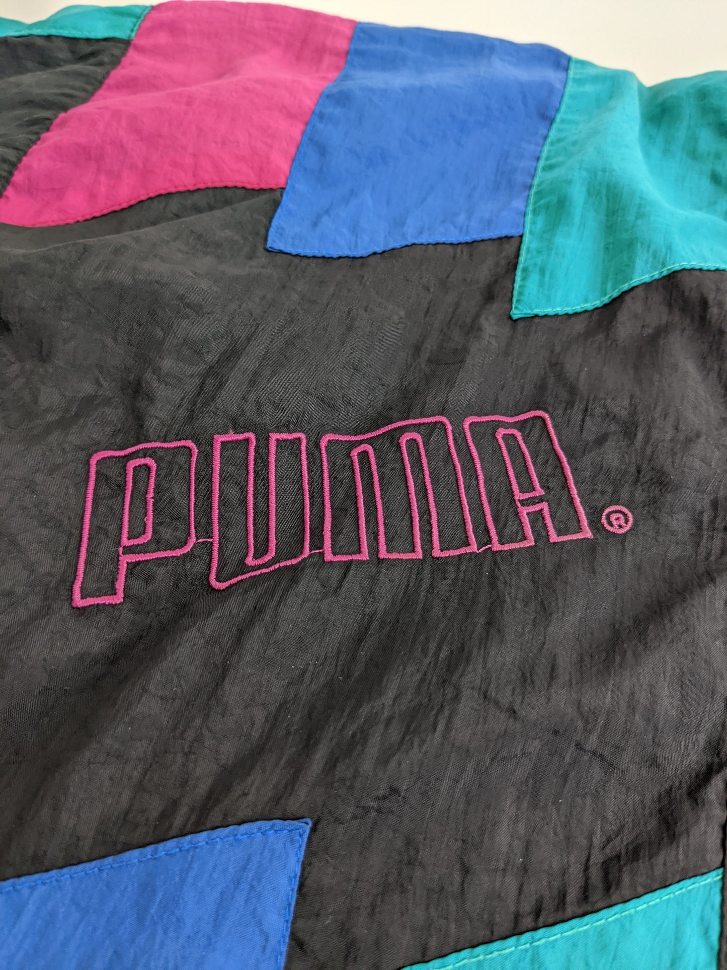 90s Puma Trackjacket Black Pink M