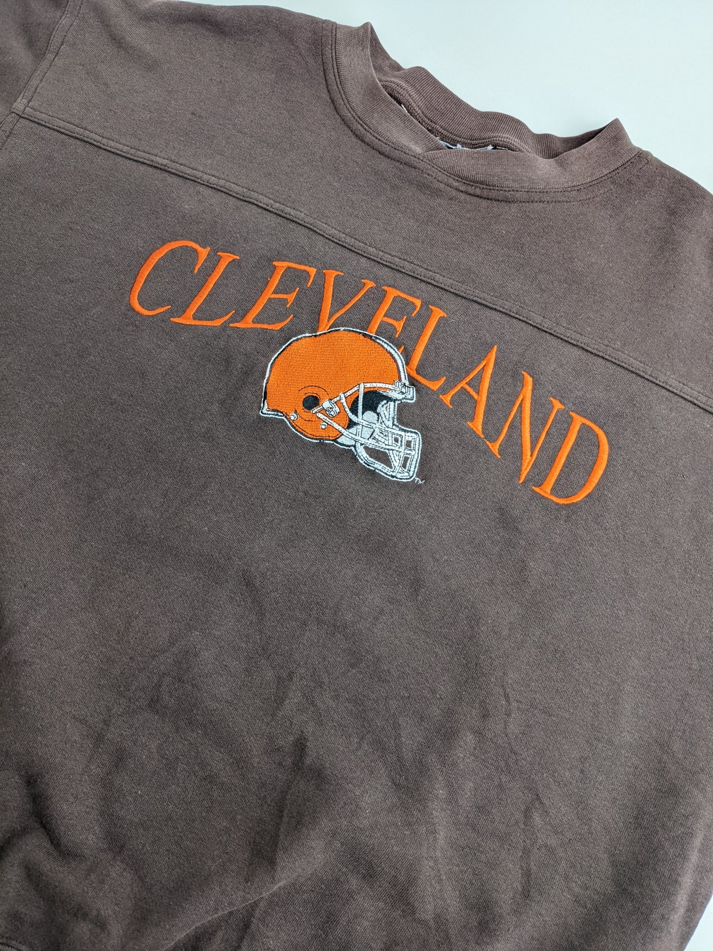 90s Lee Sport Cleveland Browns NFL Sweatshirt Brown L