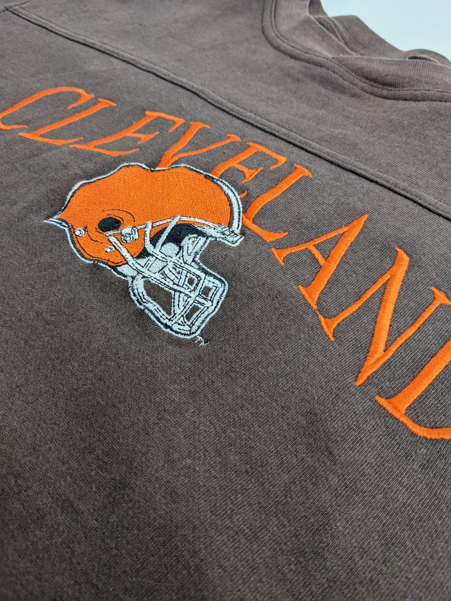 90s Lee Sport Cleveland Browns NFL Sweatshirt Brown L