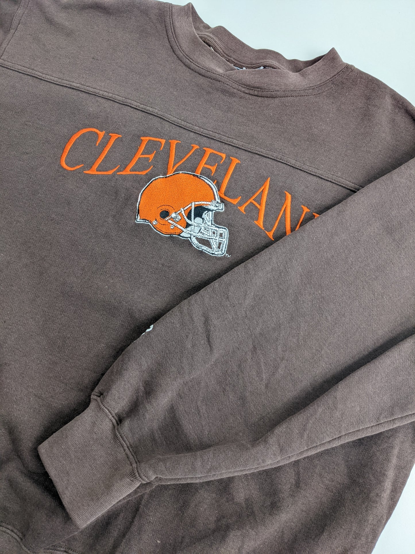 90s Lee Sport Cleveland Browns NFL Sweatshirt Brown L