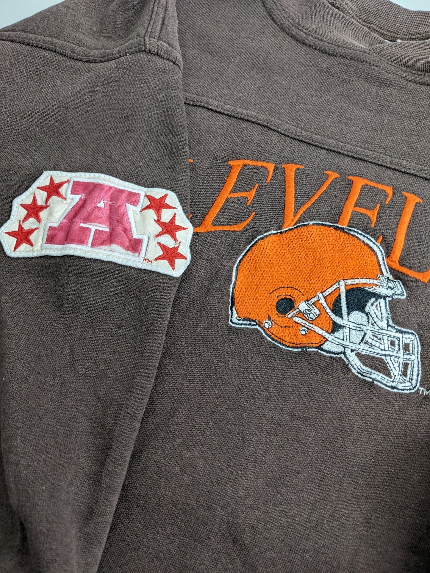 90s Lee Sport Cleveland Browns NFL Sweatshirt Brown L