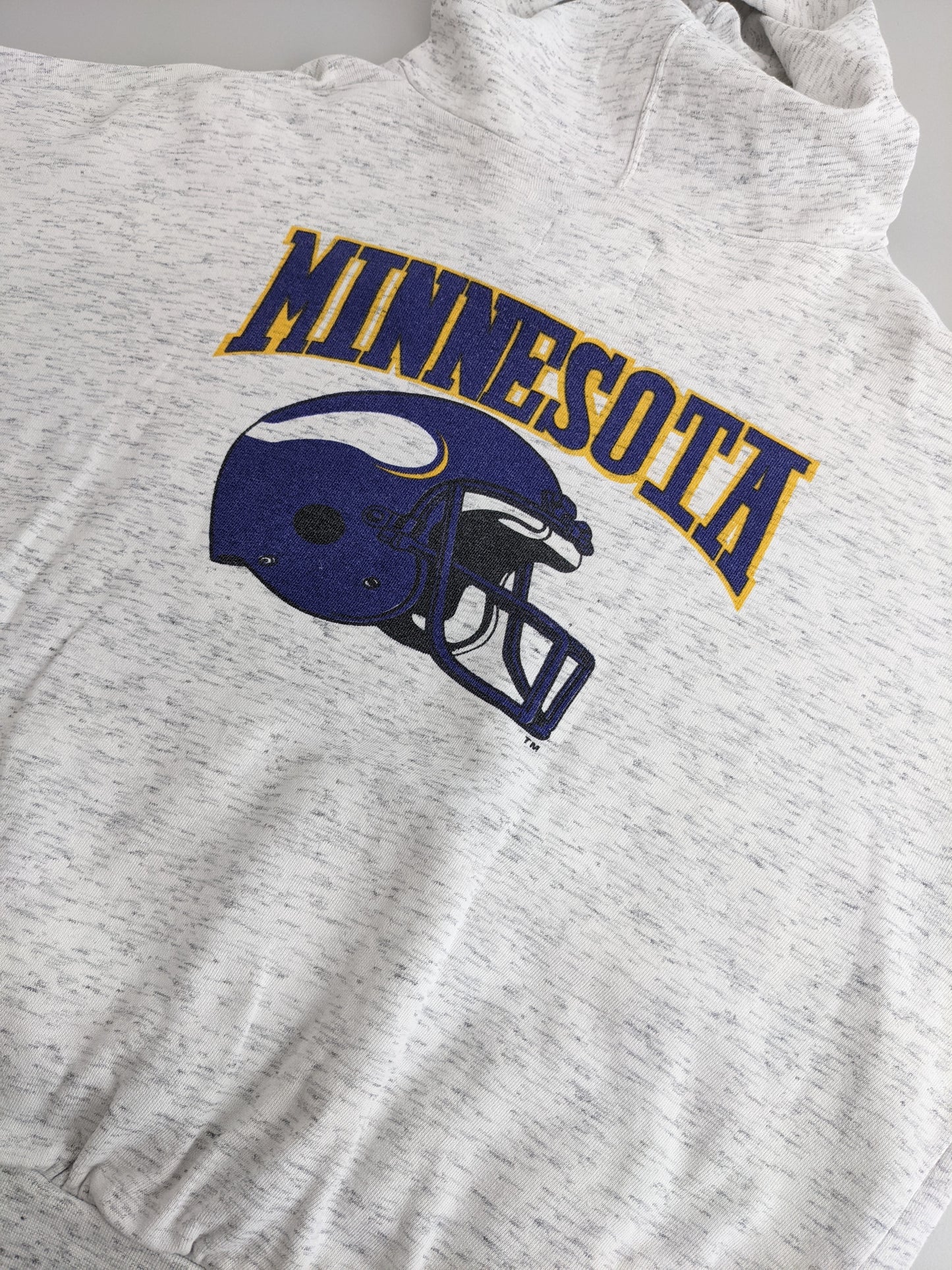 90s Campri Teamline Minnesota Vikings NFL Hoodie Grey Pink L