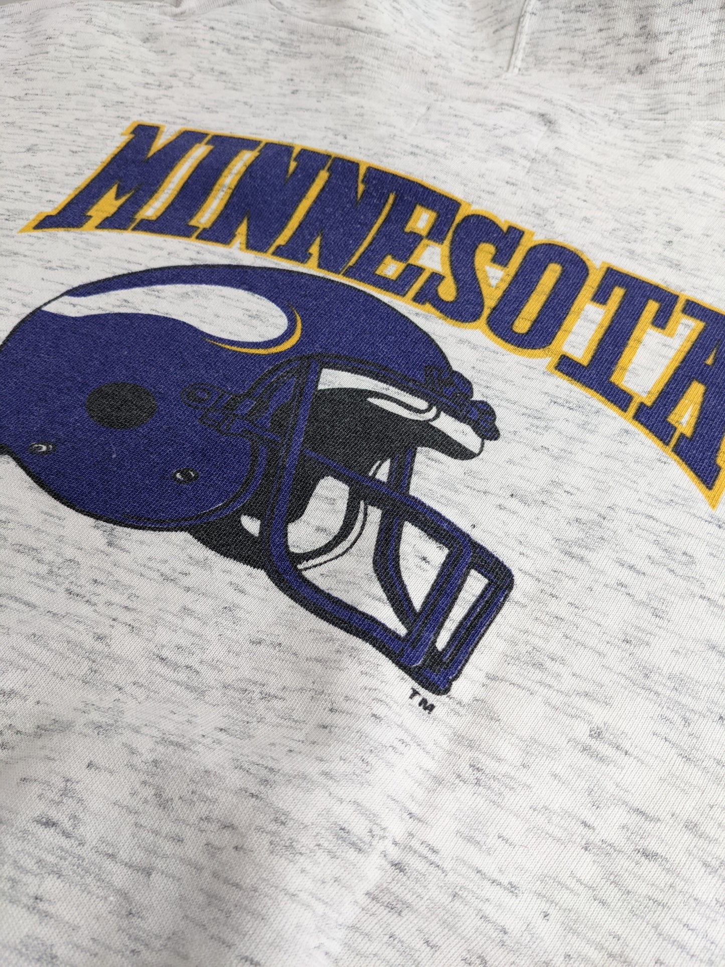90s Campri Teamline Minnesota Vikings NFL Hoodie Grey Pink L