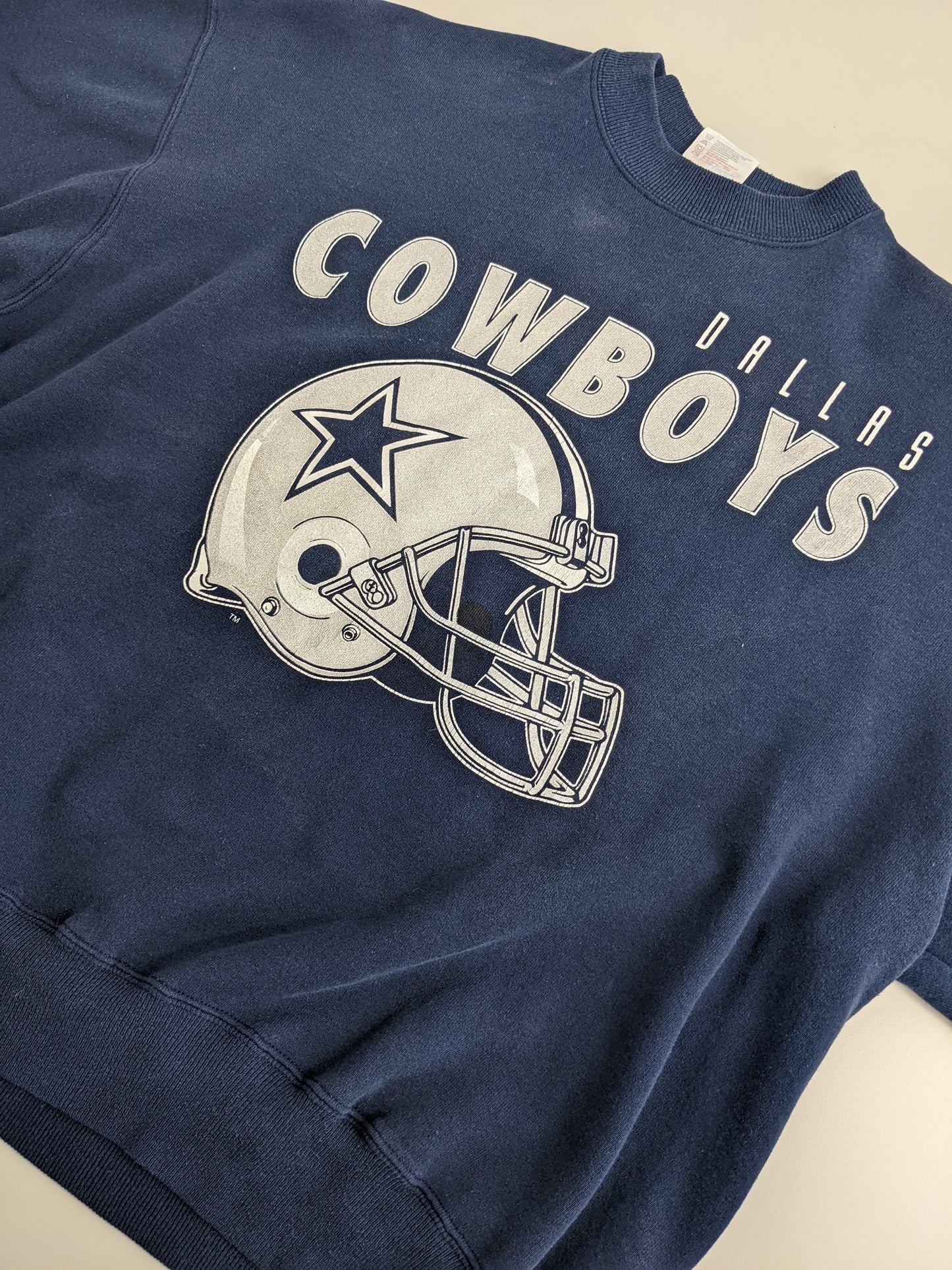 90s Hanes Dallas Cowboys NFL Sweatshirt Navy L/XL