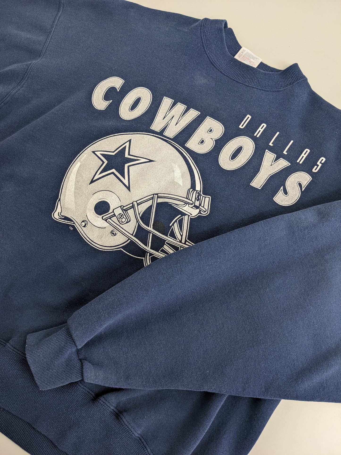 90s Hanes Dallas Cowboys NFL Sweatshirt Navy L/XL