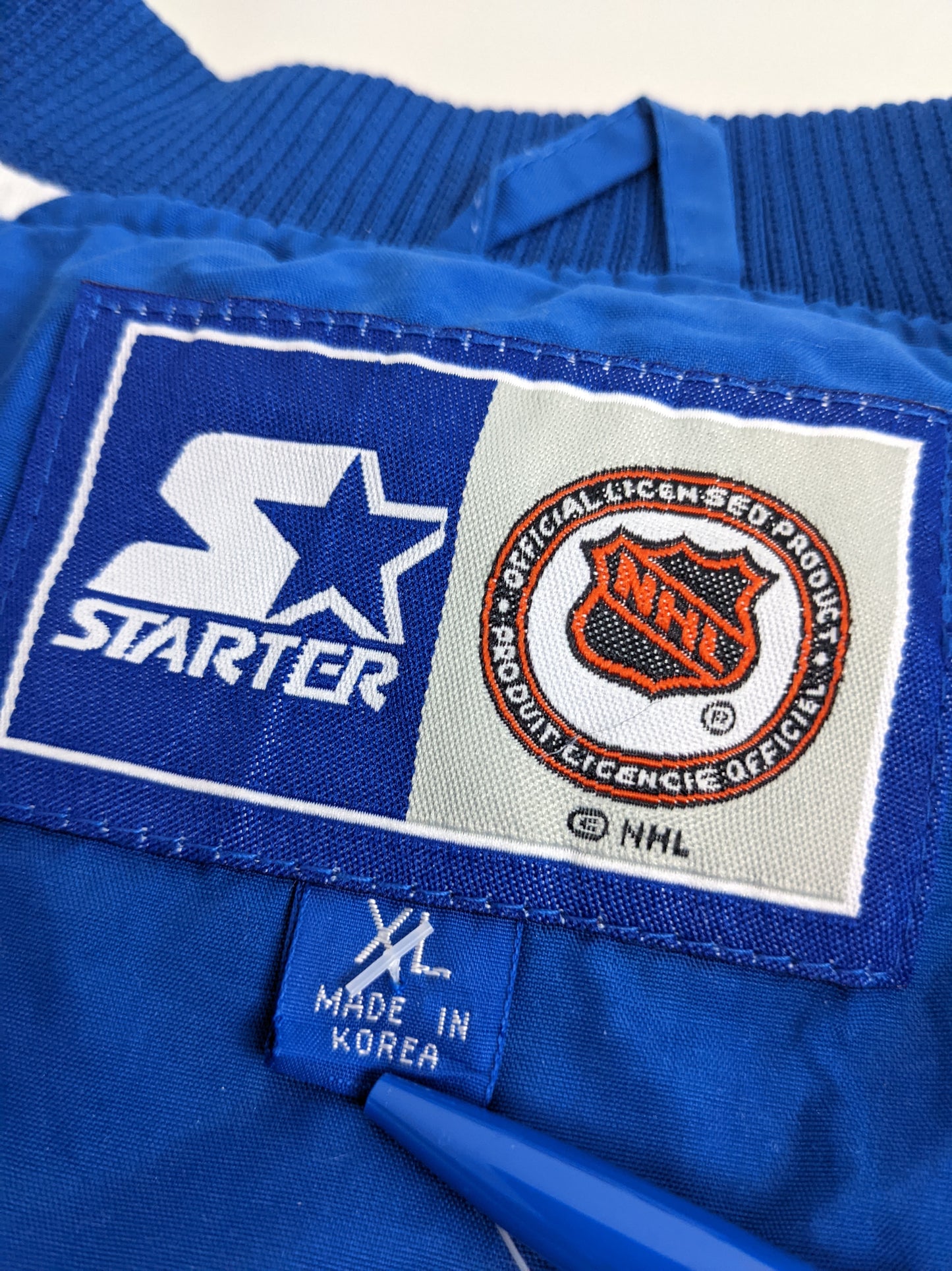 90s Starter New York Rangers NHL Pullover Blue Red XL