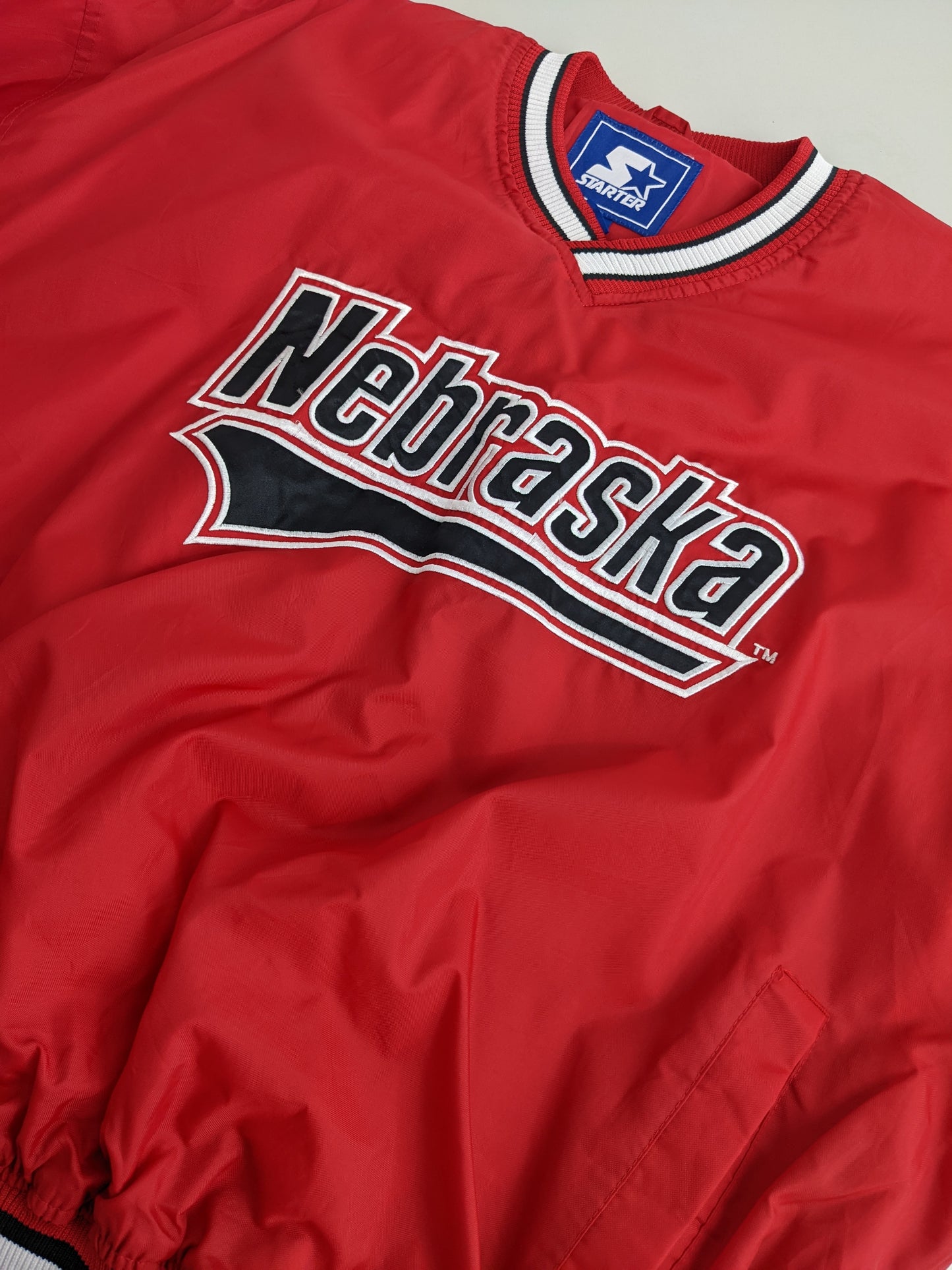 90s Starter Nebraska Huskers NCAA Pullover Red XL