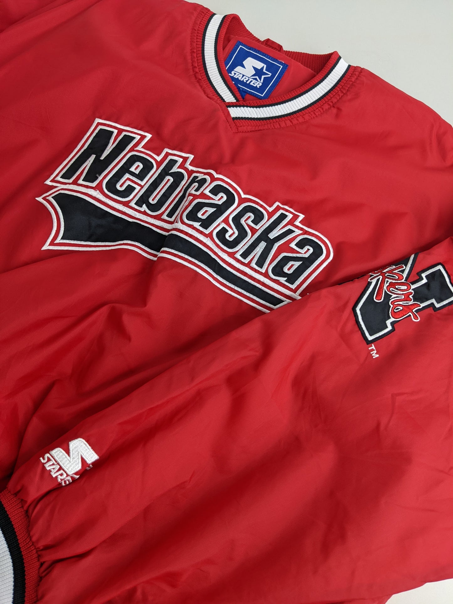 90s Starter Nebraska Huskers NCAA Pullover Red XL