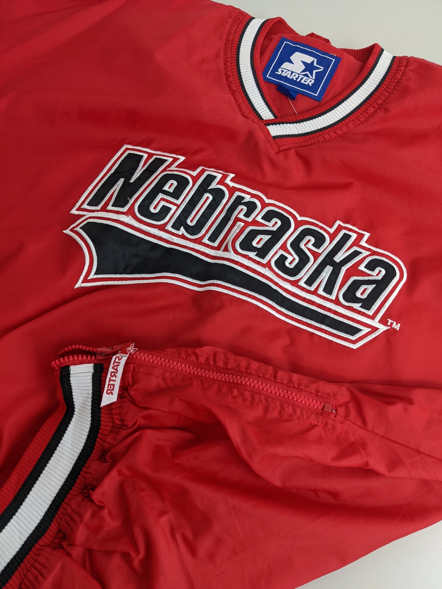 90s Starter Nebraska Huskers NCAA Pullover Red XL