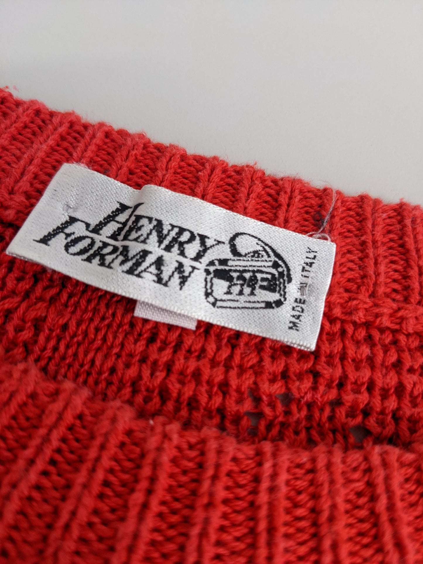 80s Henry Forman Knit Red M