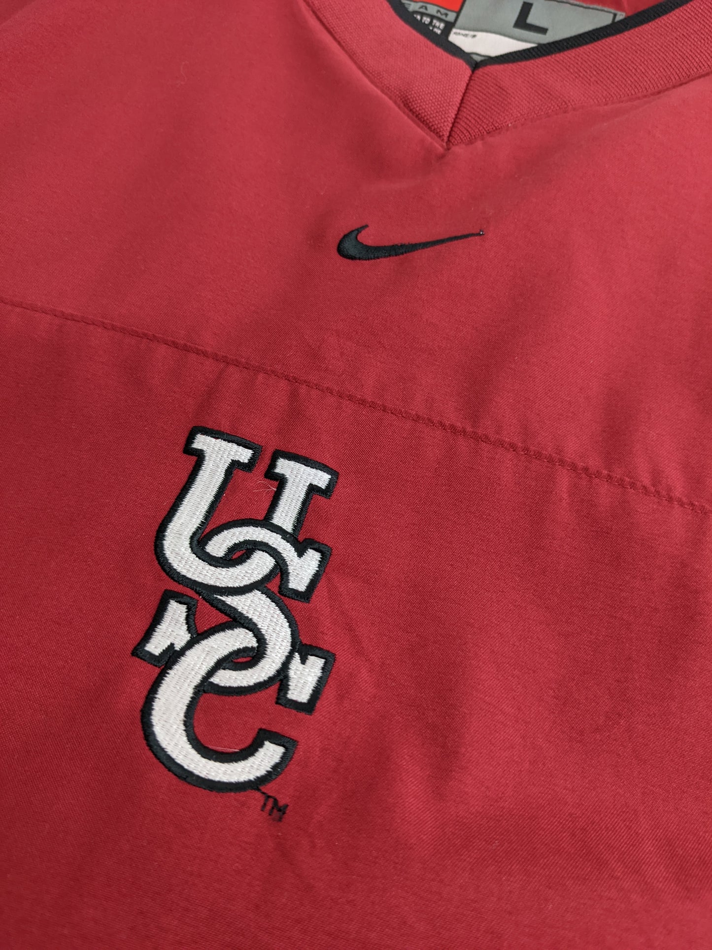 90s Nike Team University of South Carolina Gamecocks NCAA Pullover Red L