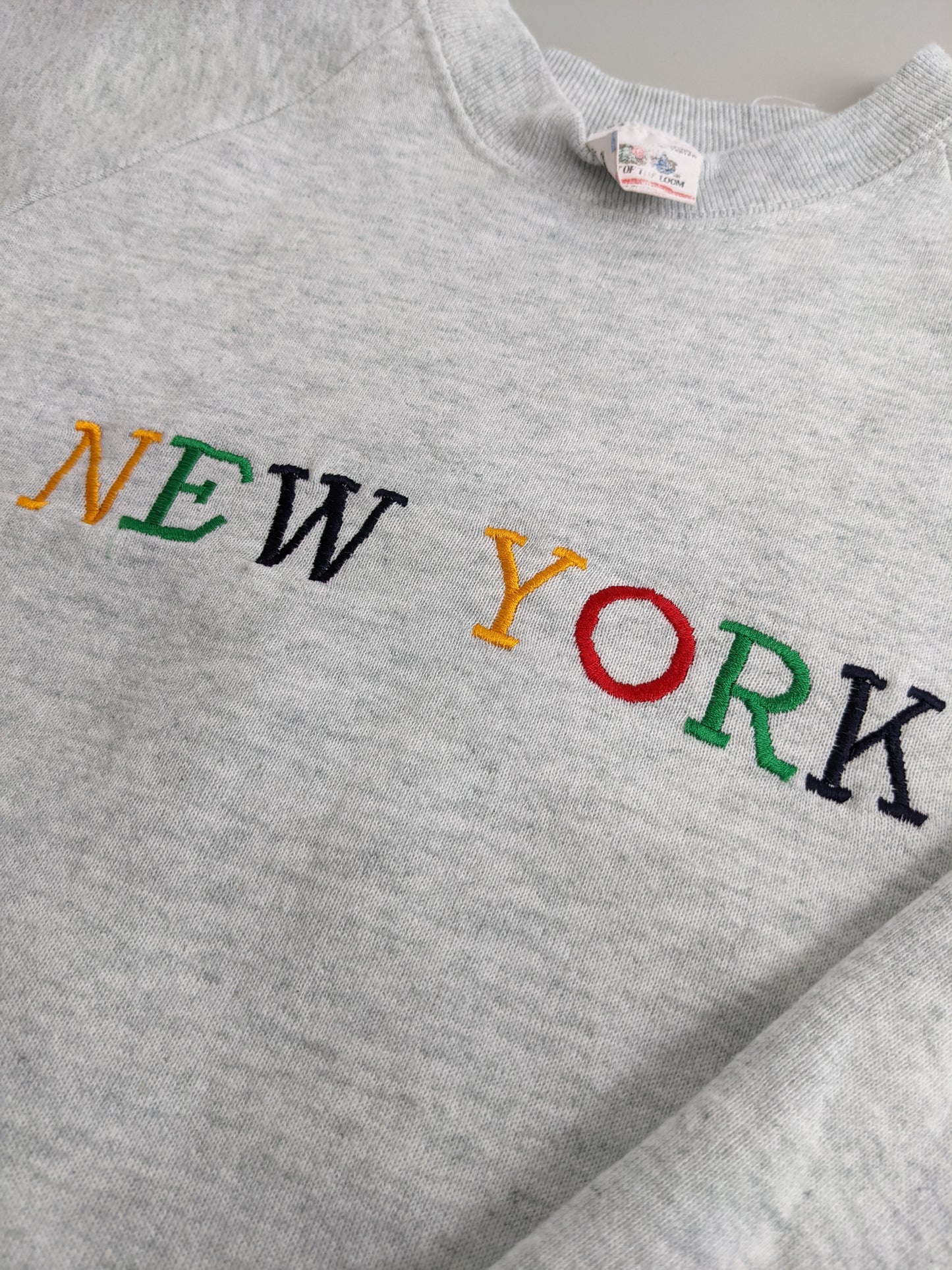 80s Fruit of the Loom New York Tourist Sweatshirt Grey M/S