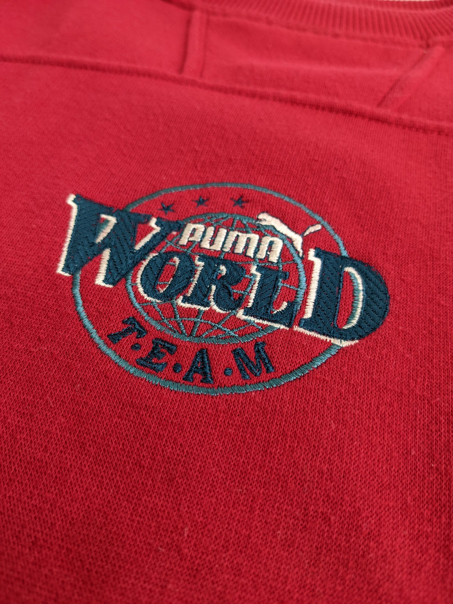 90s Puma World Sweatshirt Red XL