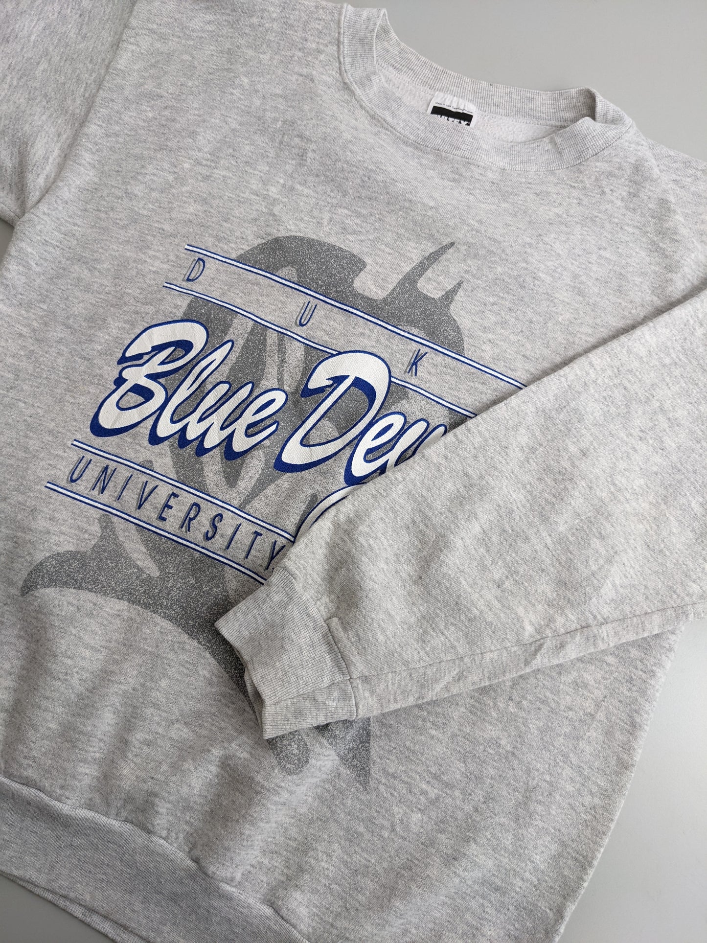 90s Tultex Duke Blue Devils NCAA Sweatshirt Grey L