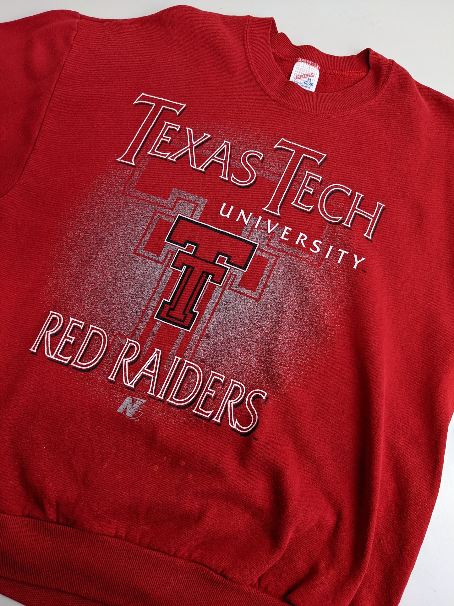 90s Jerzees Texas Tech NCAA Sweatshirt Red L