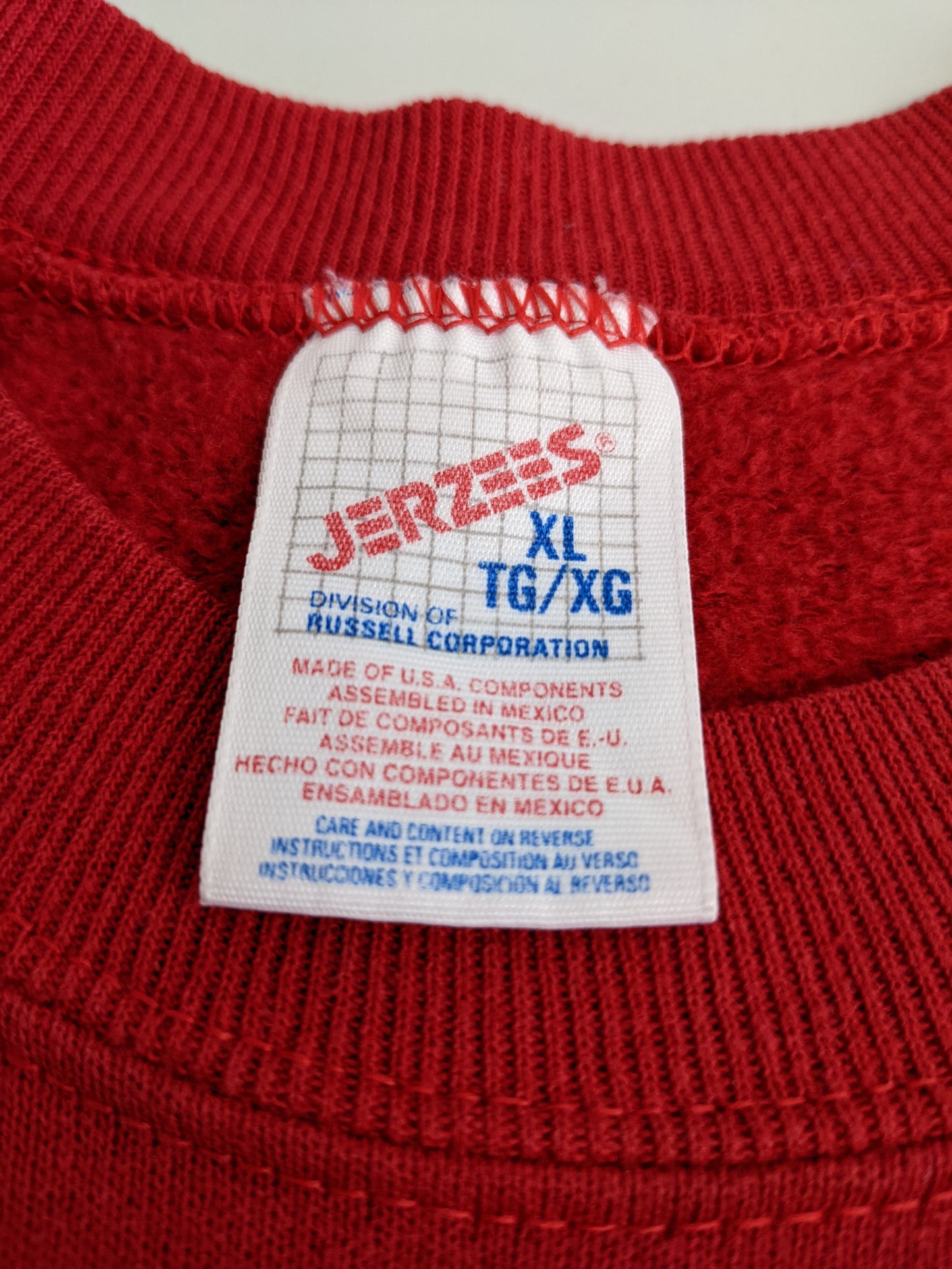90s Jerzees Texas Tech NCAA Sweatshirt Red L