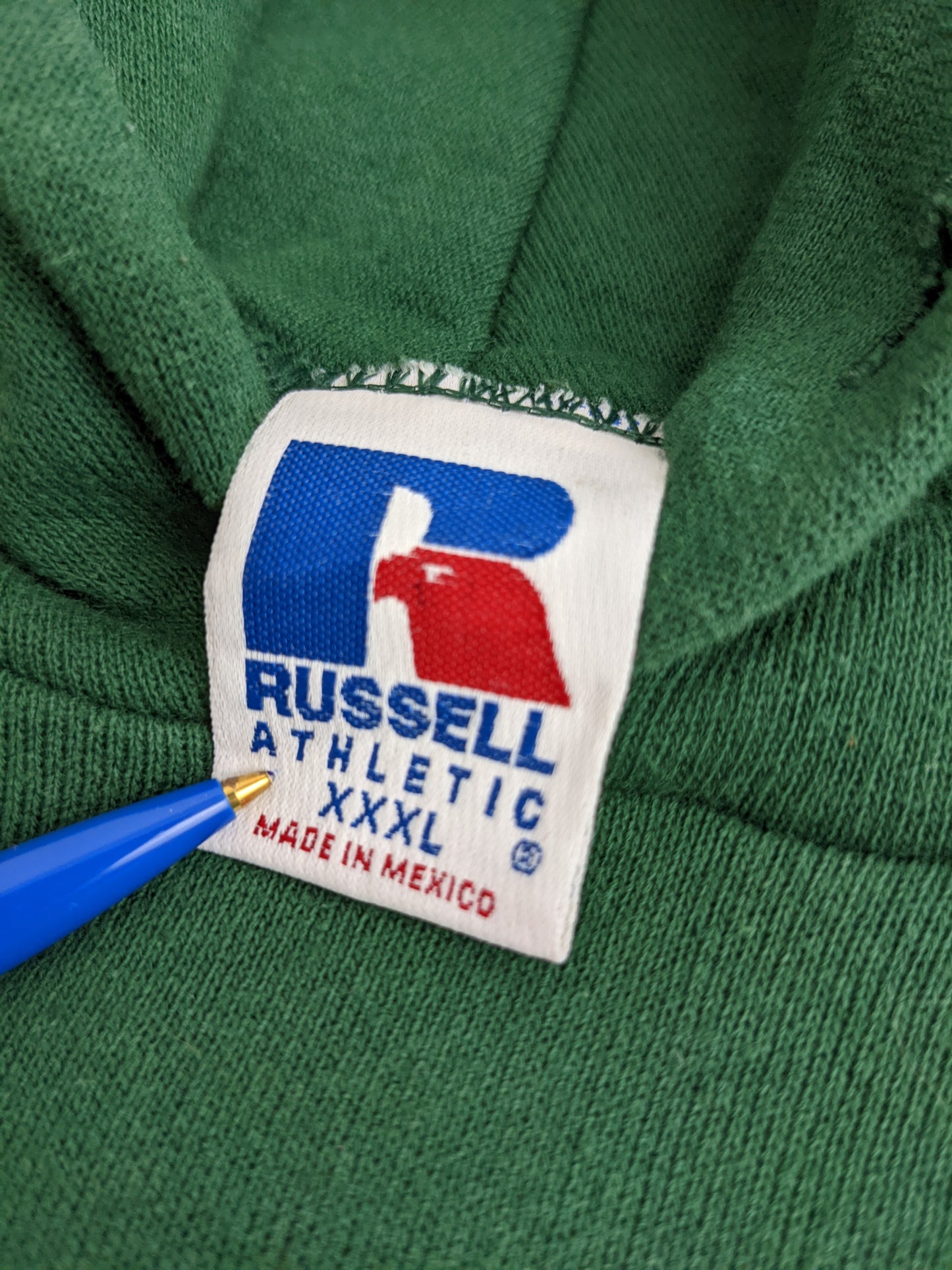 00s Russel Athletic Michigan State Hoodie Green XXXL