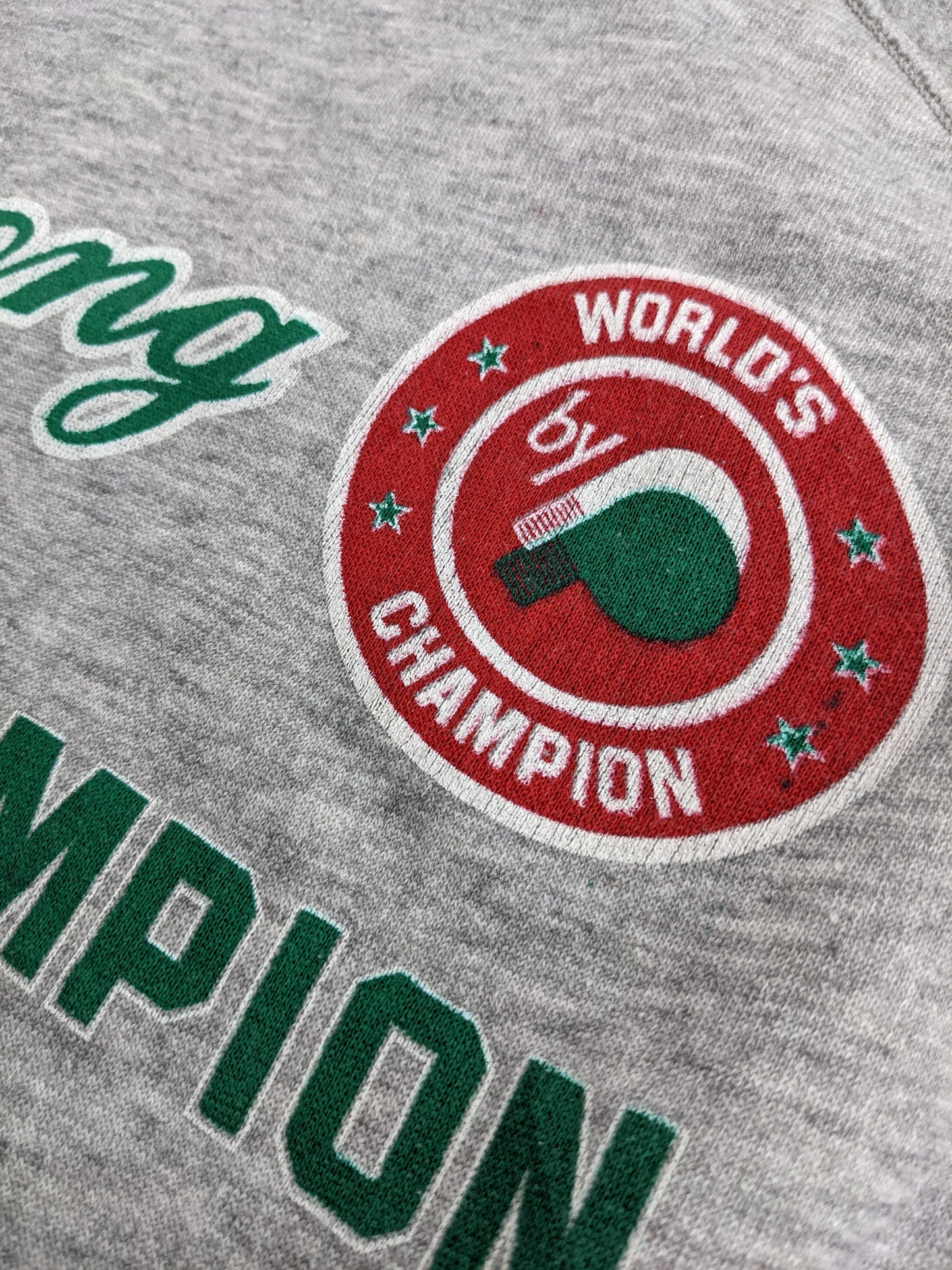 80s Unbranded Ping Pong Sweatshirt Grey S