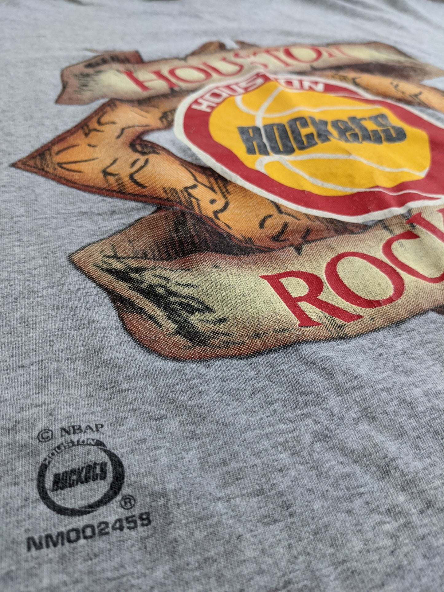 90s Nutmeg Mills Houston Rockets NBA T-Shirt Grey L